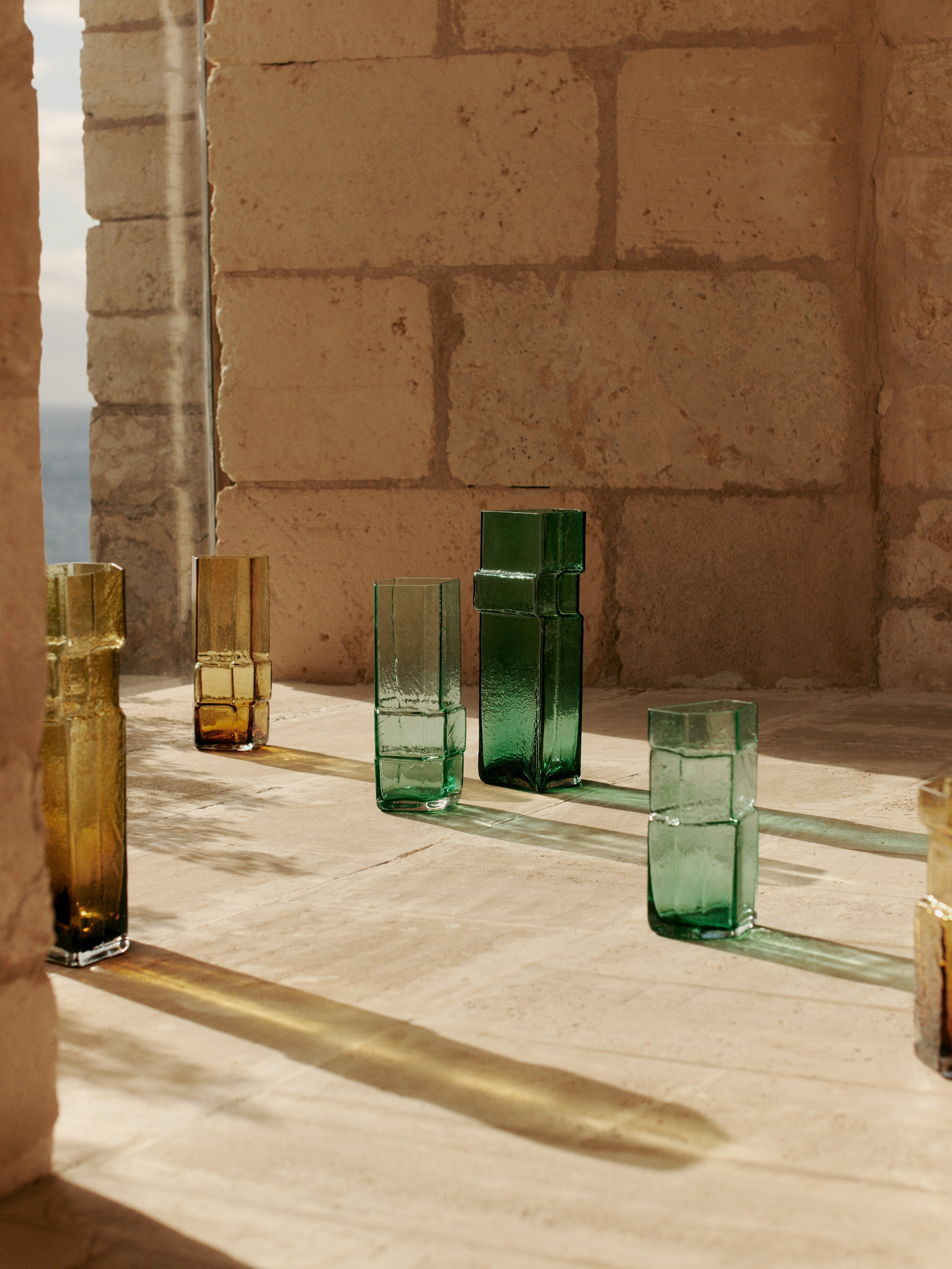 MURO vase green glass