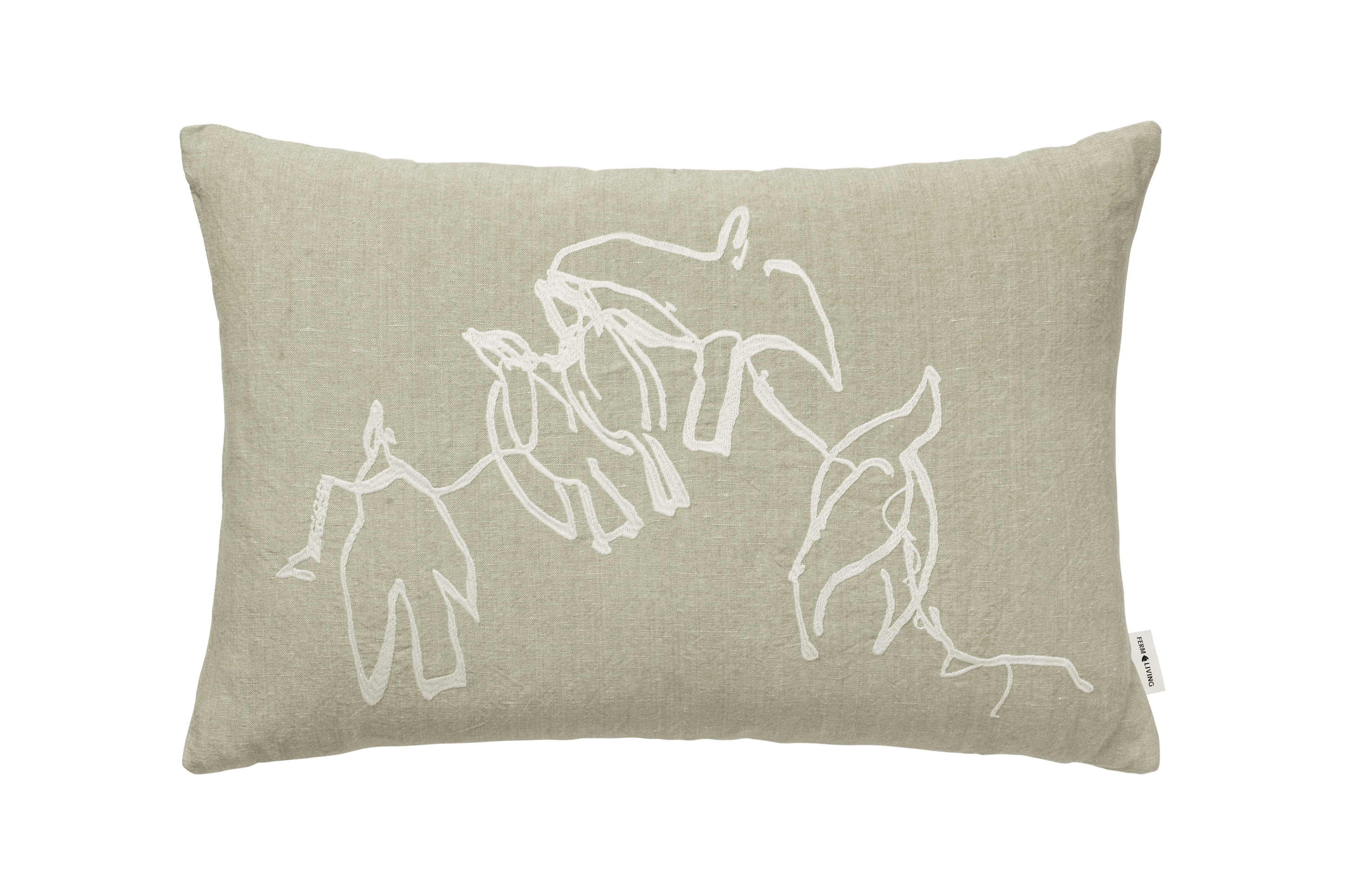VUELO decorative pillow light green with white
