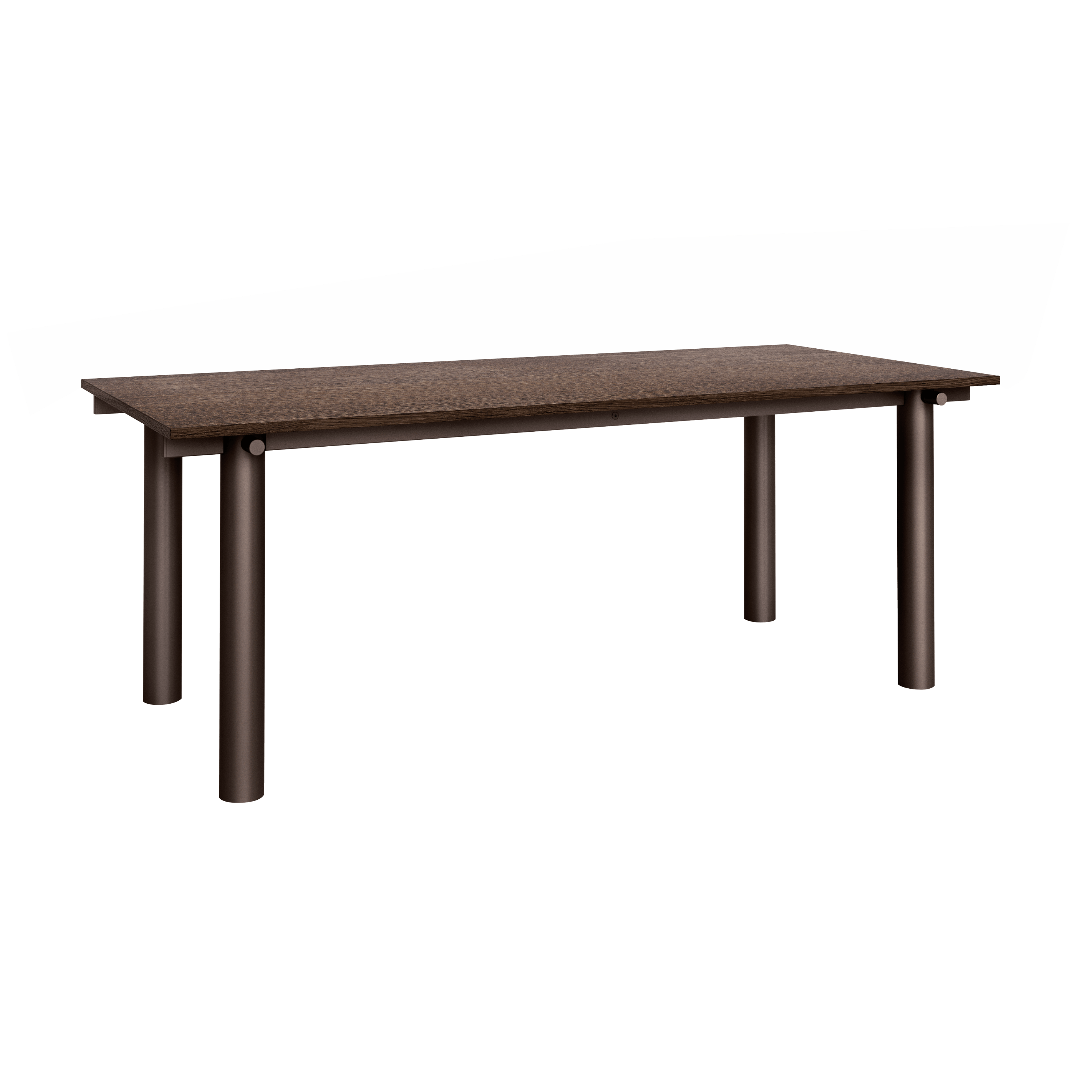 ATURA Table with Dark Oak Top and Chocolate Base