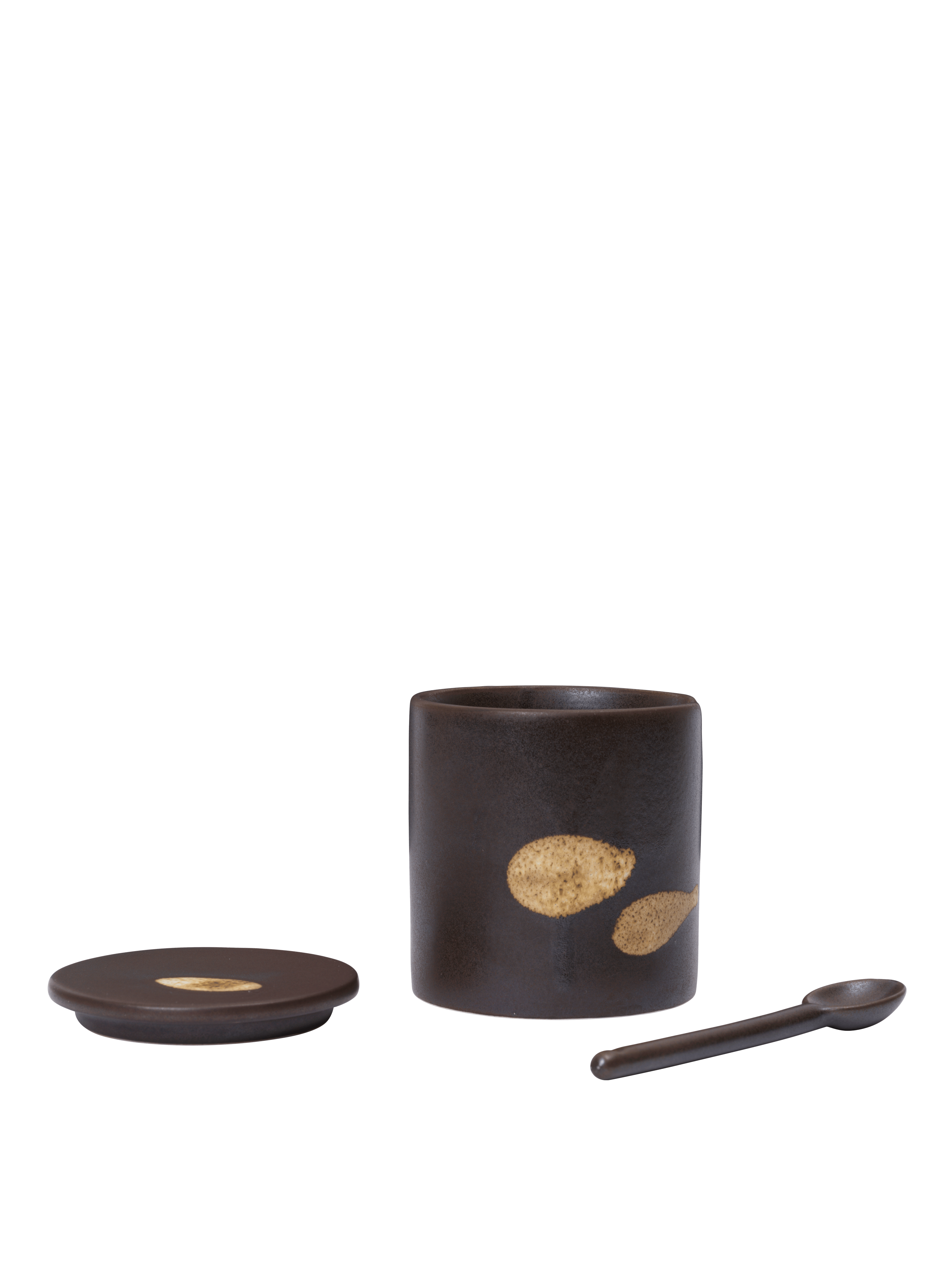 KOYO Dark Brown Jar with Spoon