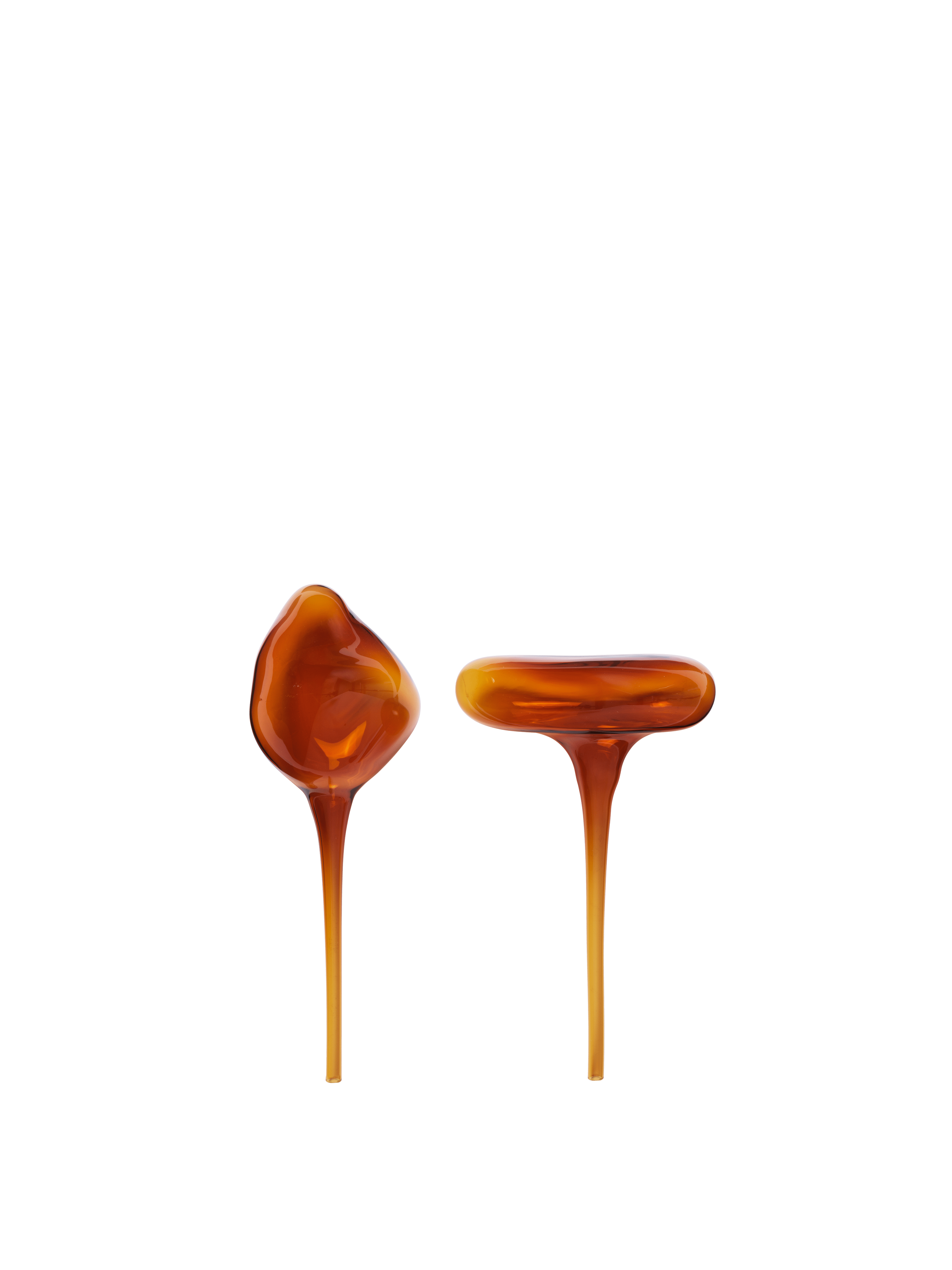 Bewässerungskugel-Set MERCURY bernsteinfarbenes Glas