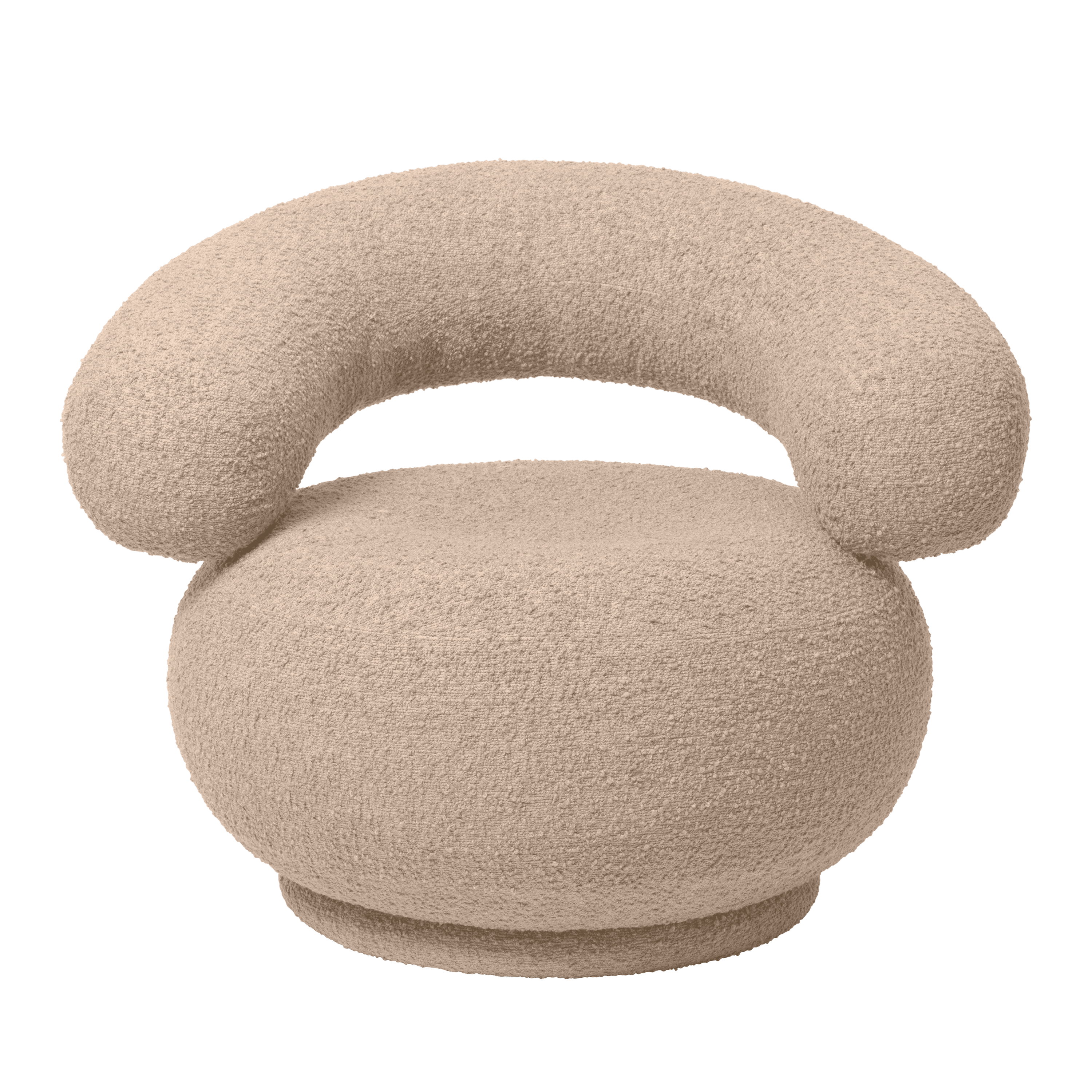 Fauteuil ORBO beige boucle