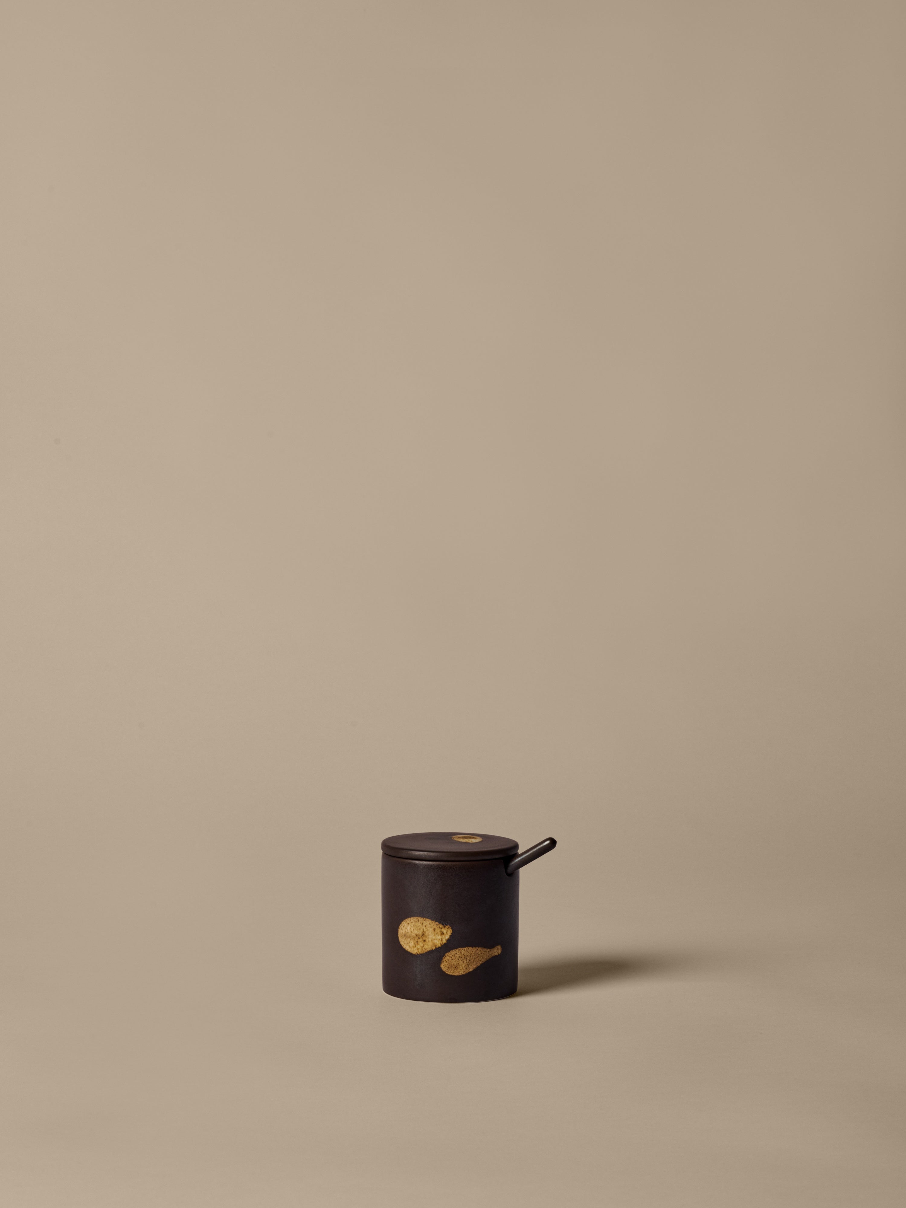 Koyo Glas mit Löffel dunkelbraun