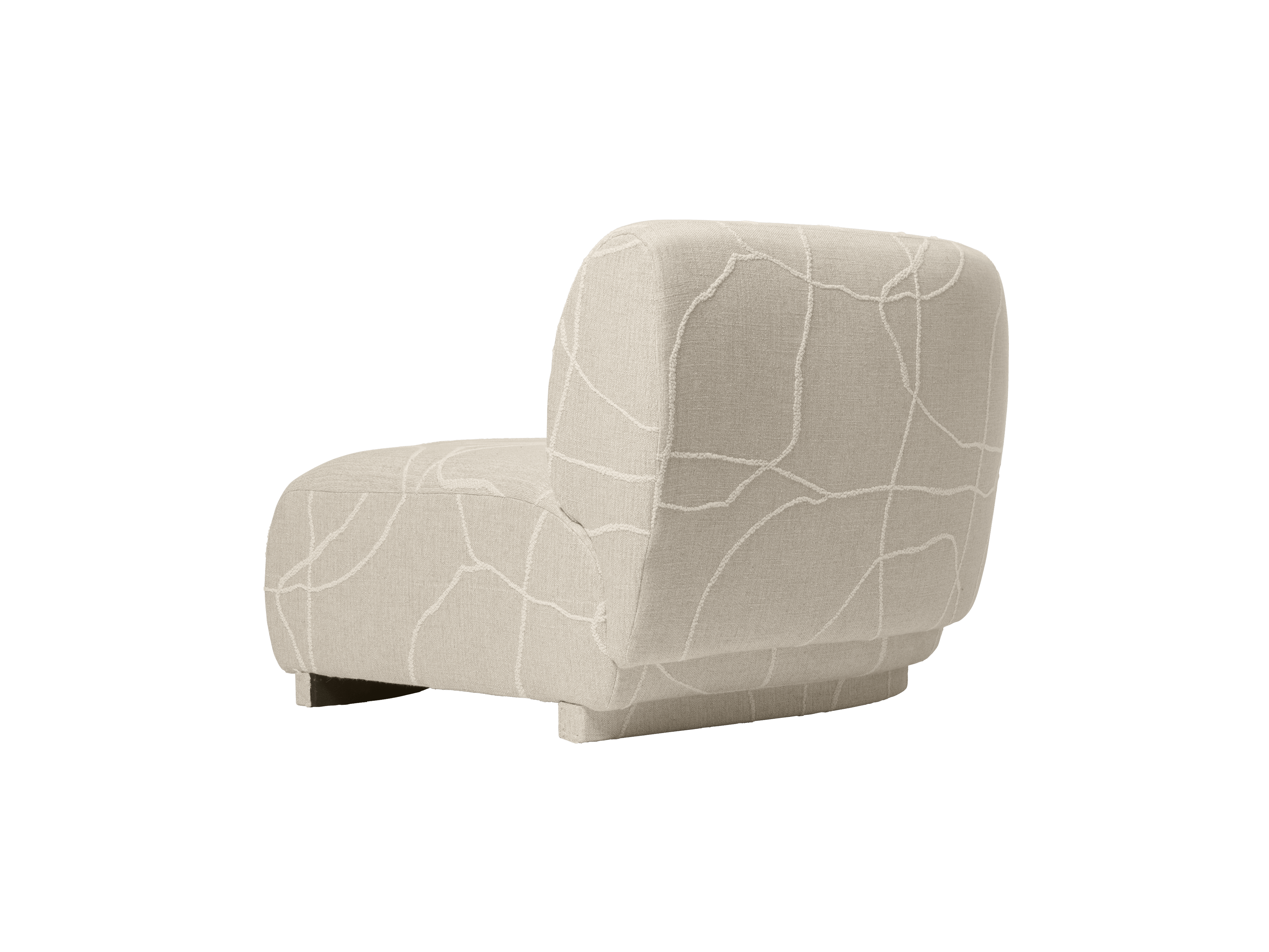 RICO Can Lis Modular Sofa - Rounded Corner Element in Sand with White