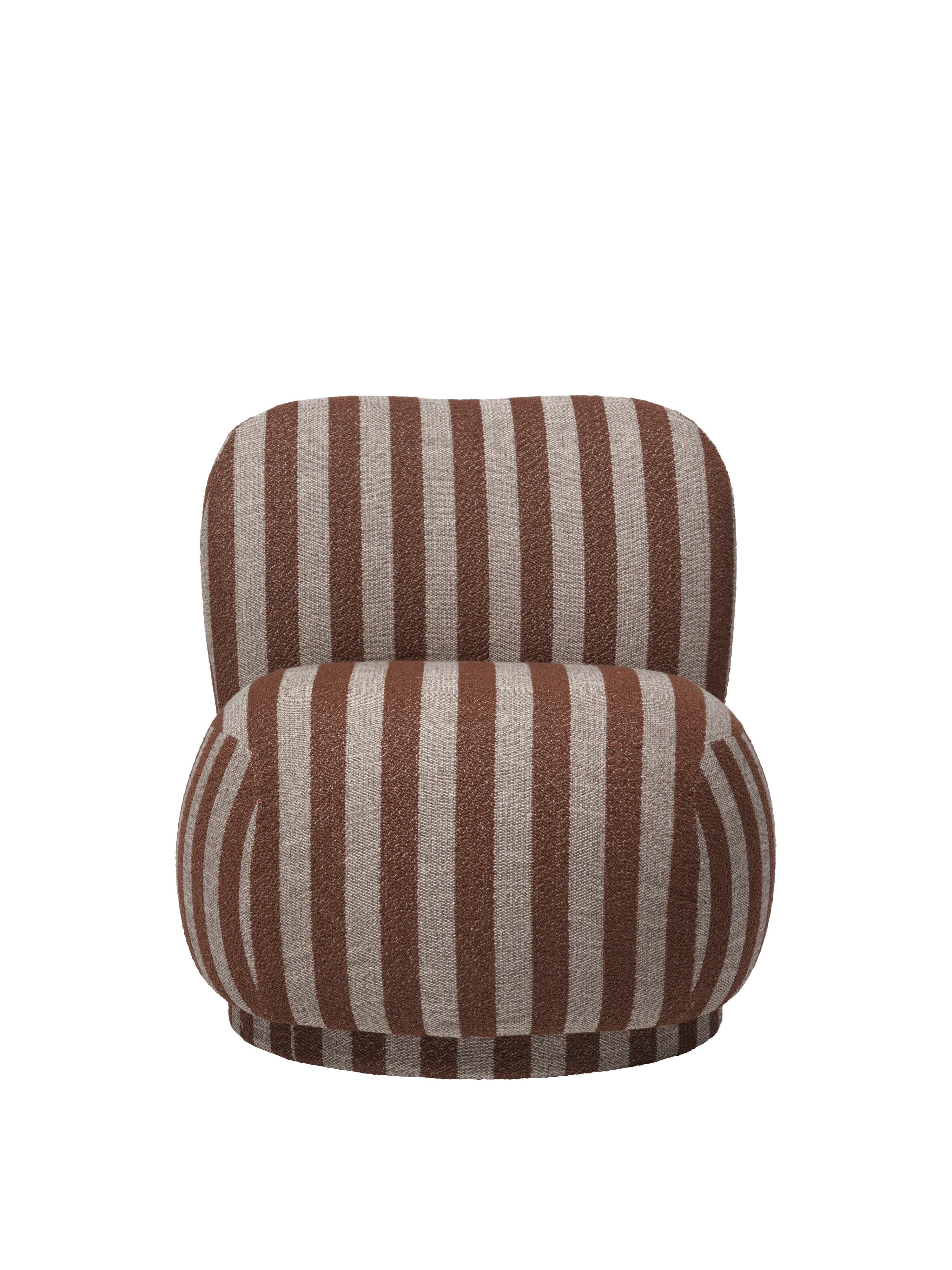 Drehstuhl RICO PICCOLO LOUNGE Louisiana schokoladenbraun mit sandfarbenem Bezug