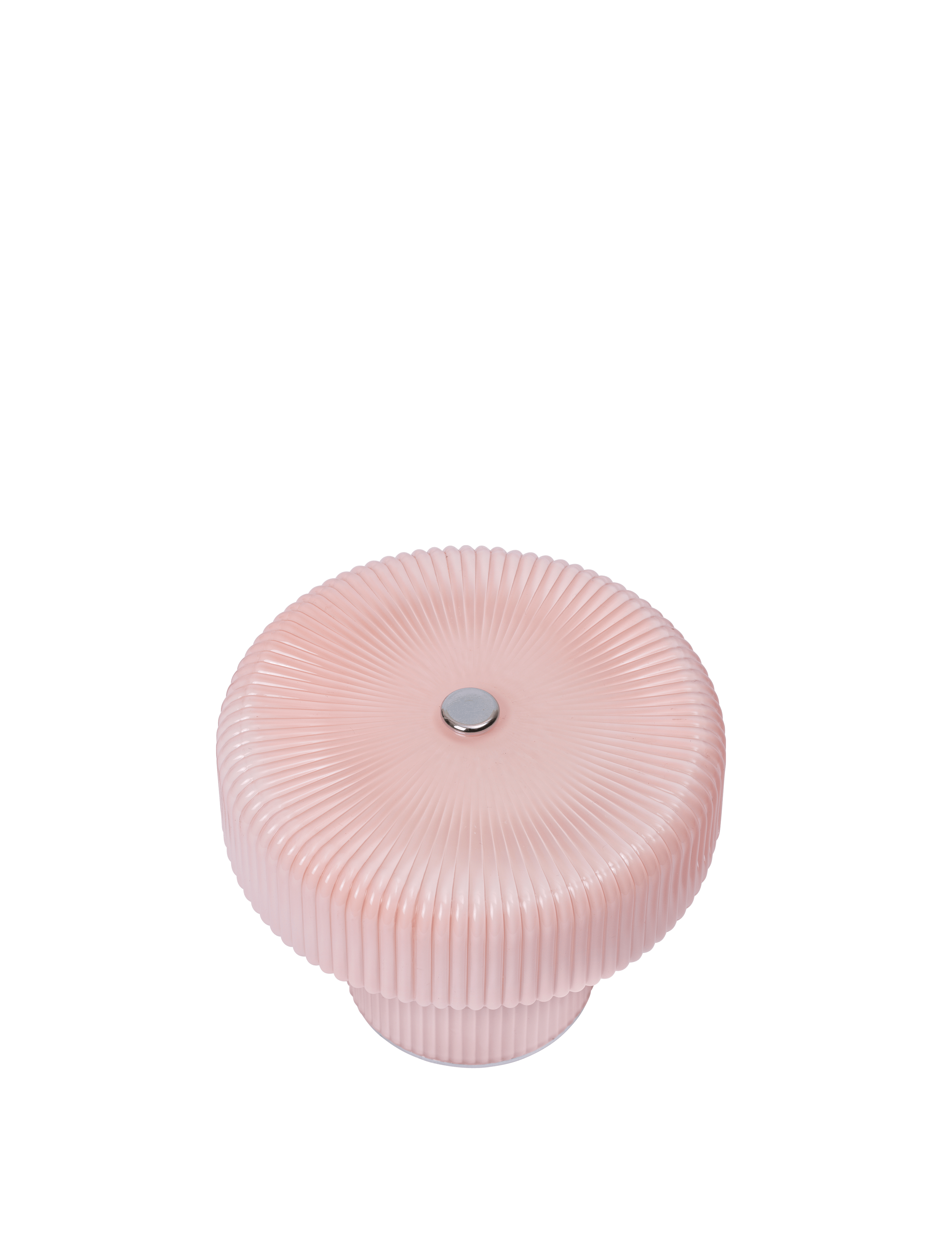 Tragbare Lampe RIPPLE rosa Glas
