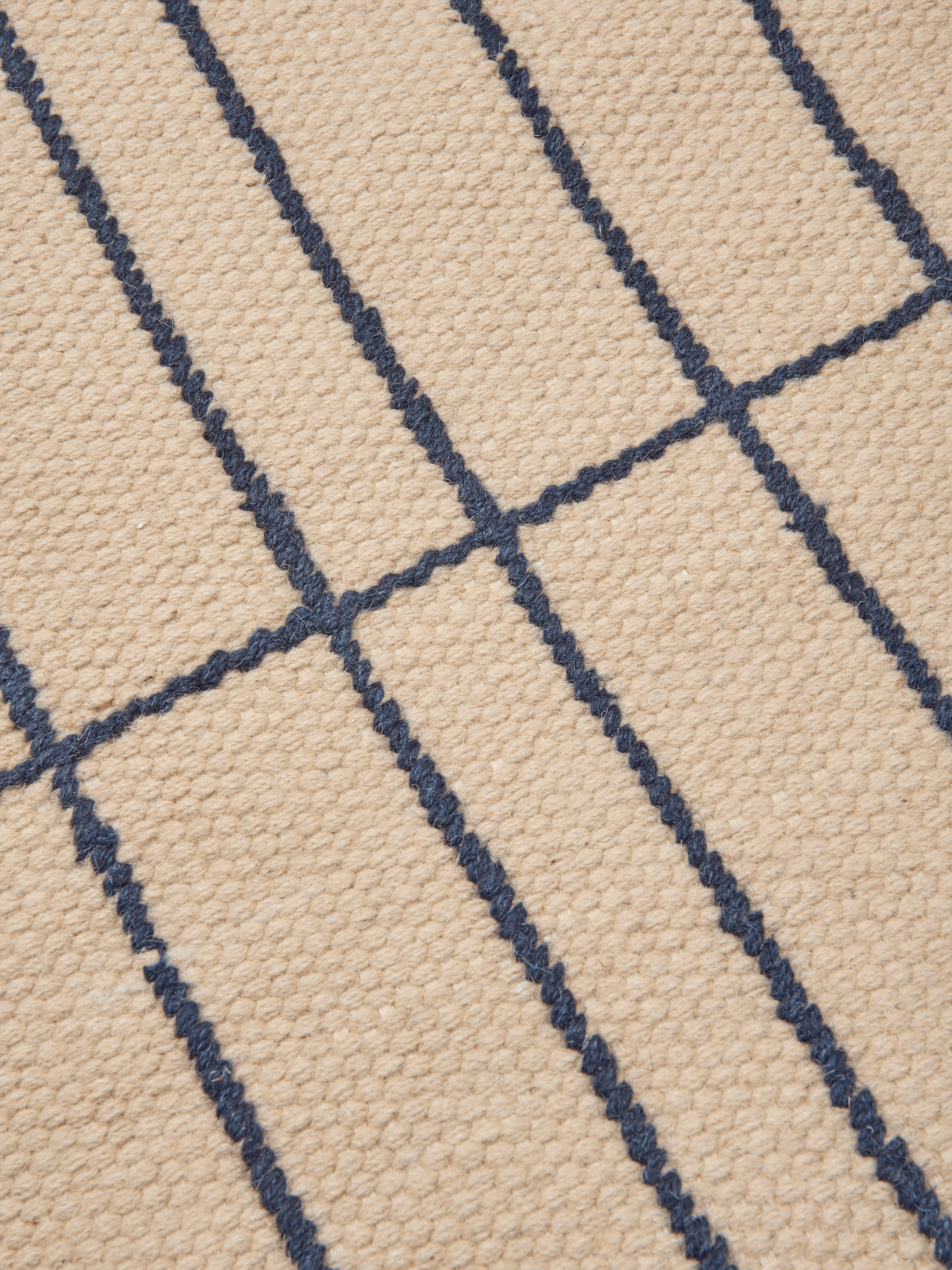 Beige SEN tapijt met indigo