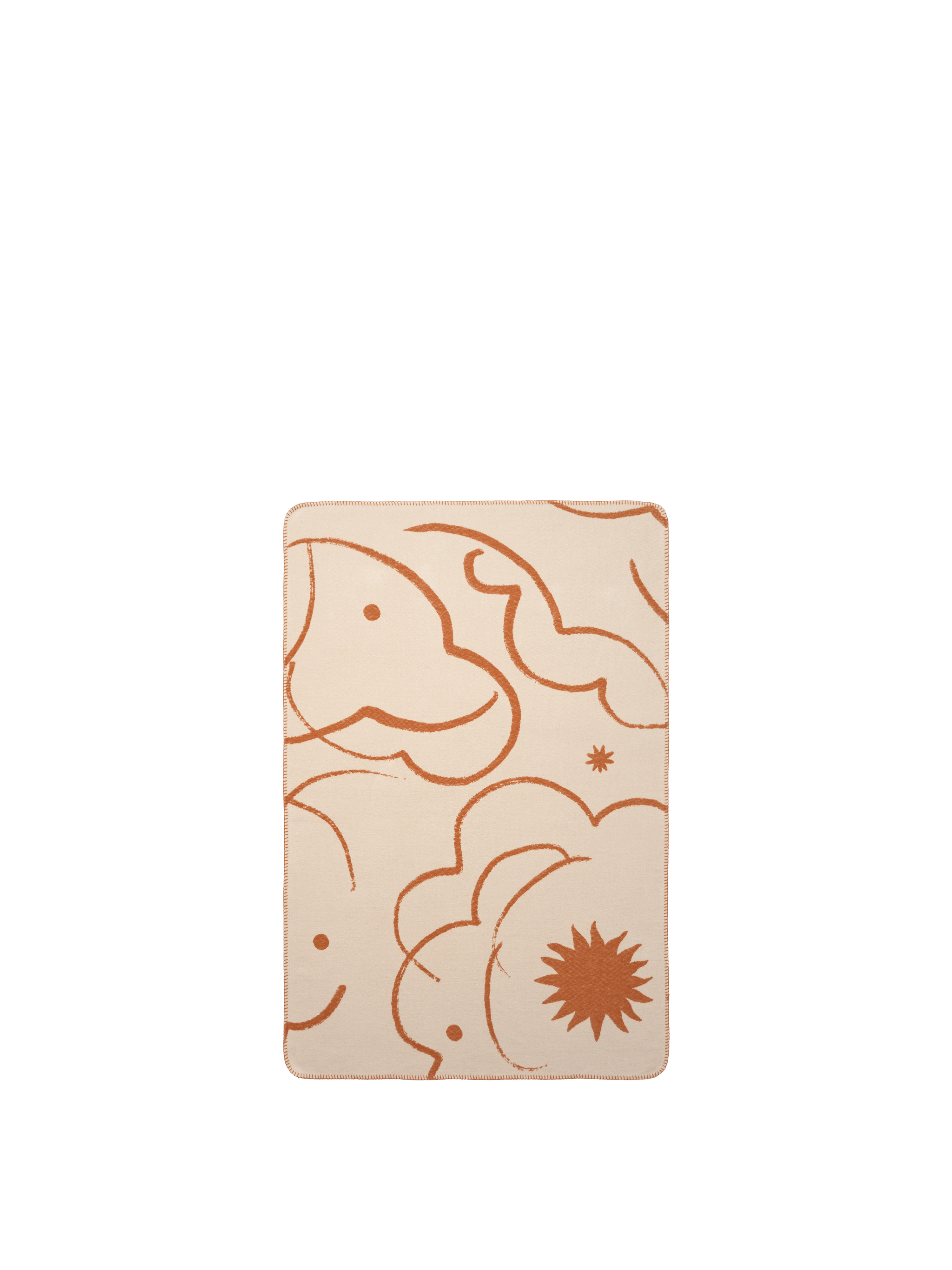 Kinderteppich SKYE ziegelrot mit beige