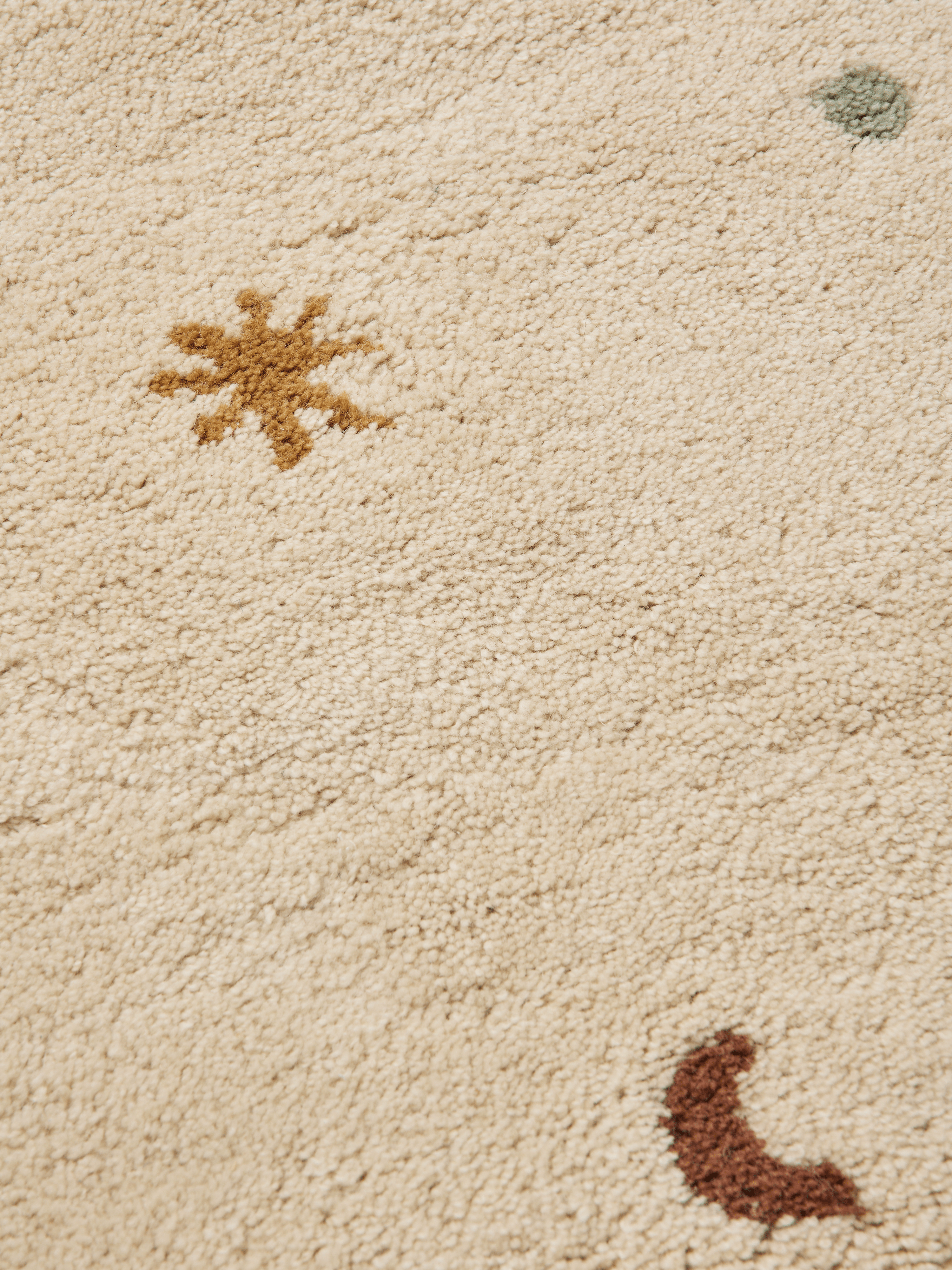 SKYE Beige Children's Rug with Brick and Green