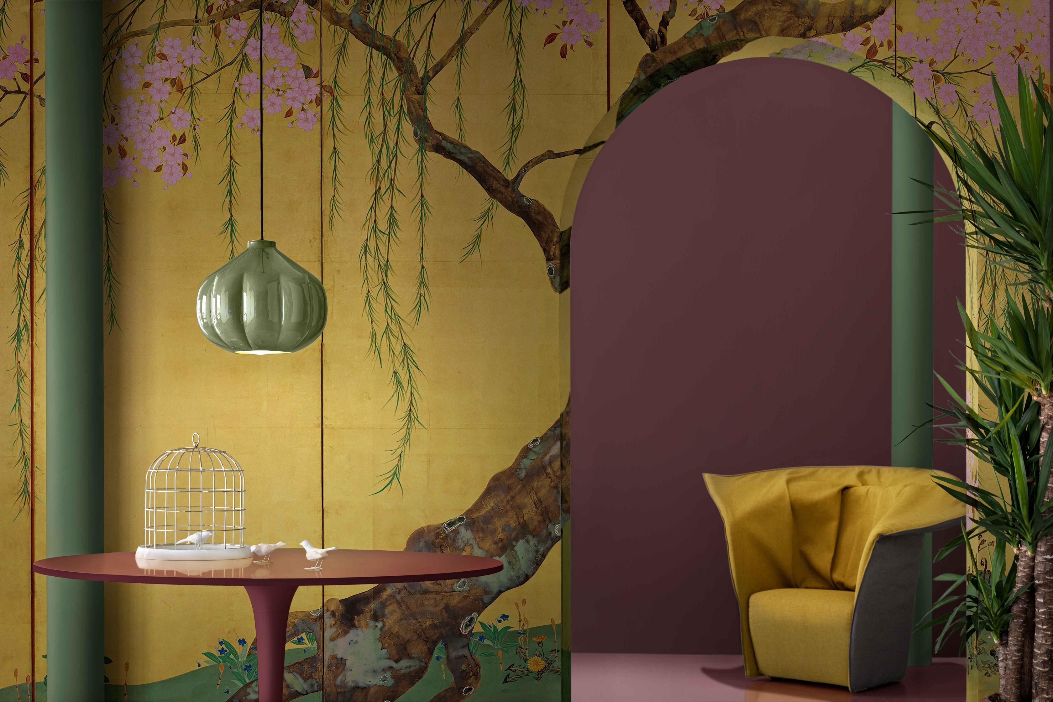 Hanglamp van keramiek AFOXÉ salie