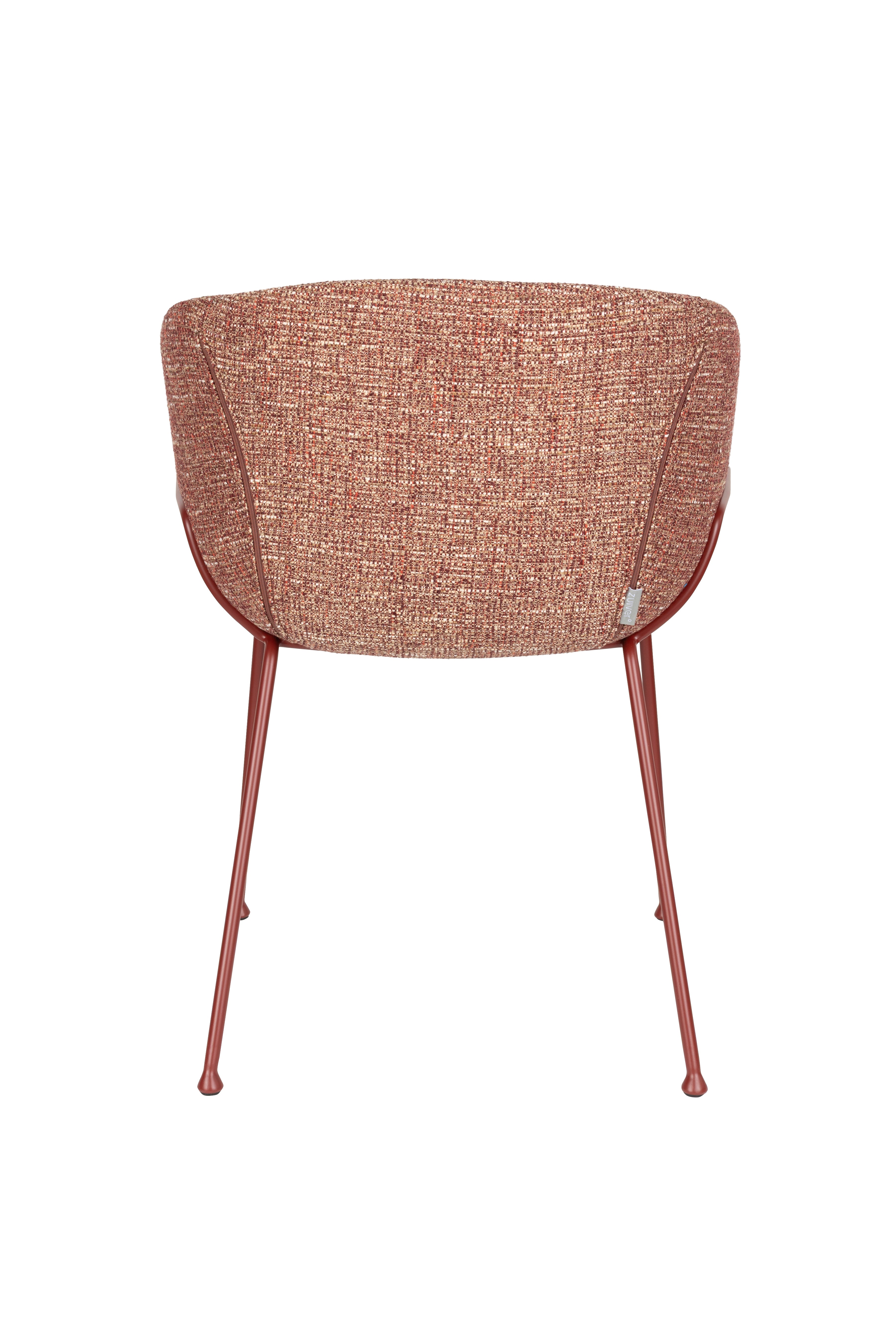 FESTON fauteuil met armleuningen in bordeauxrood