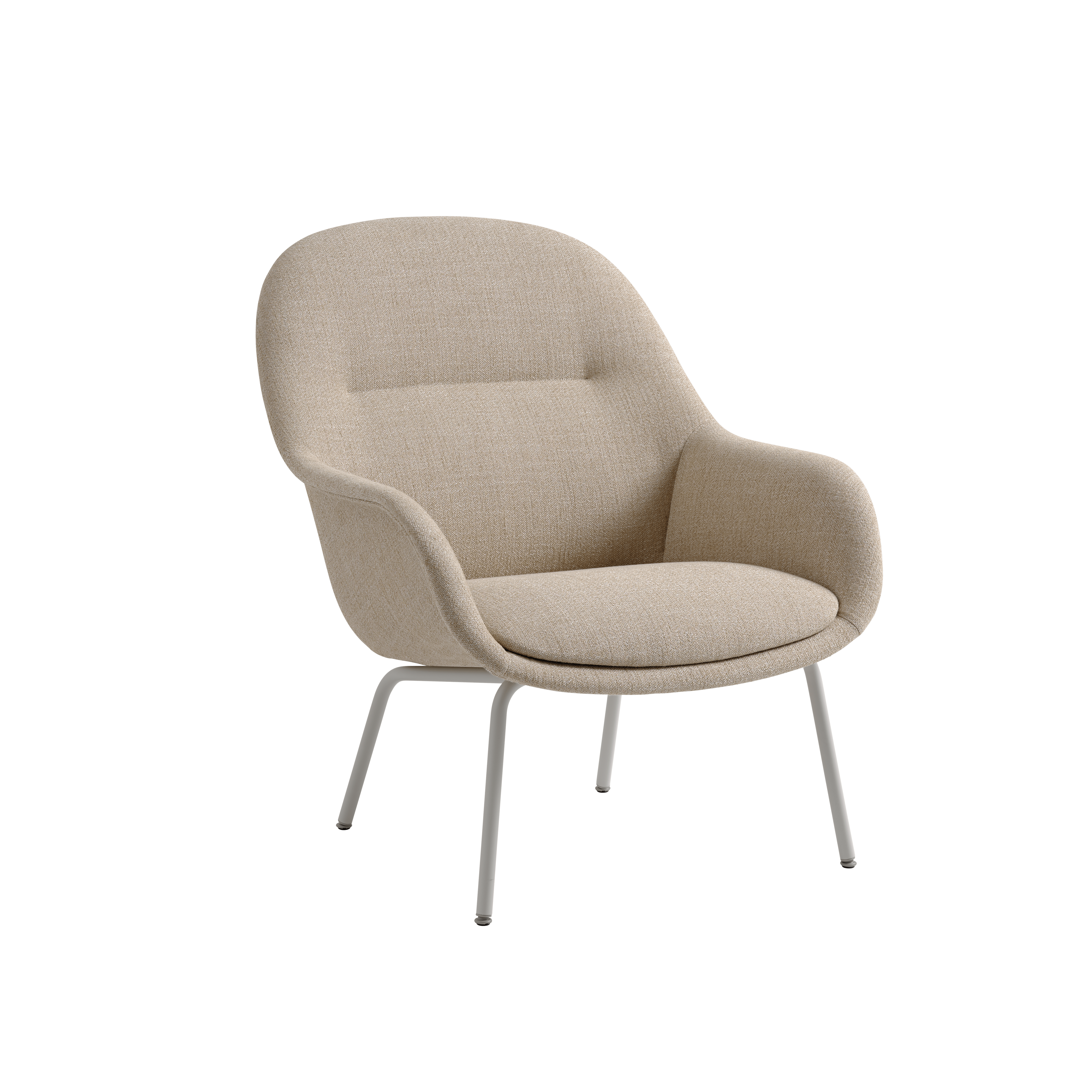 FIBER fauteuil, gepersonaliseerd met een stalen basis