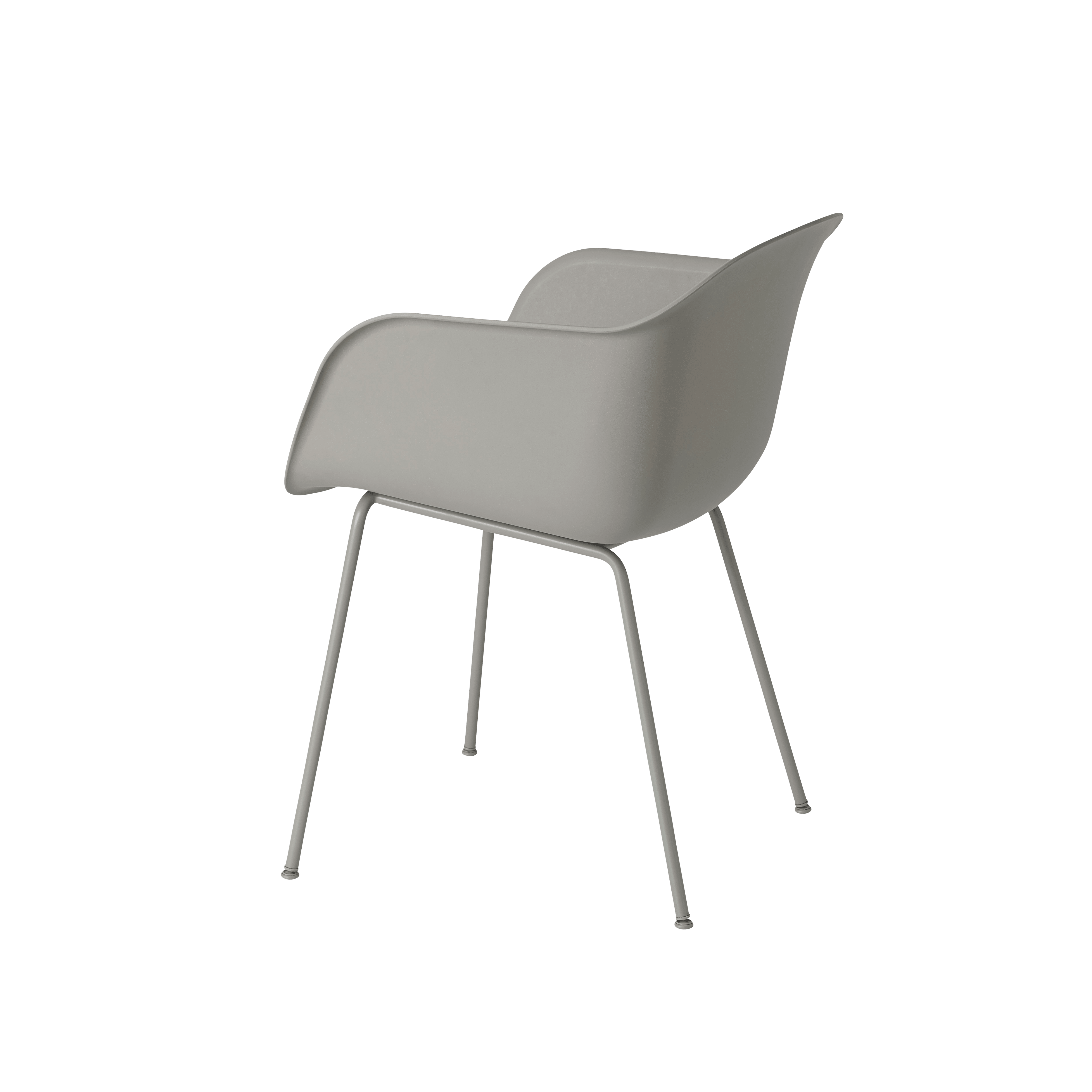 FIBER fauteuil grijs met stalen basis