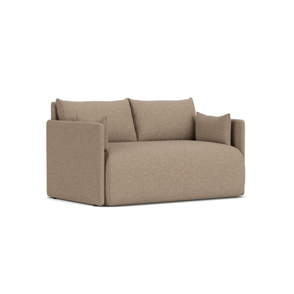 Sofa with sleeping function 2-seater 0FFSET brown