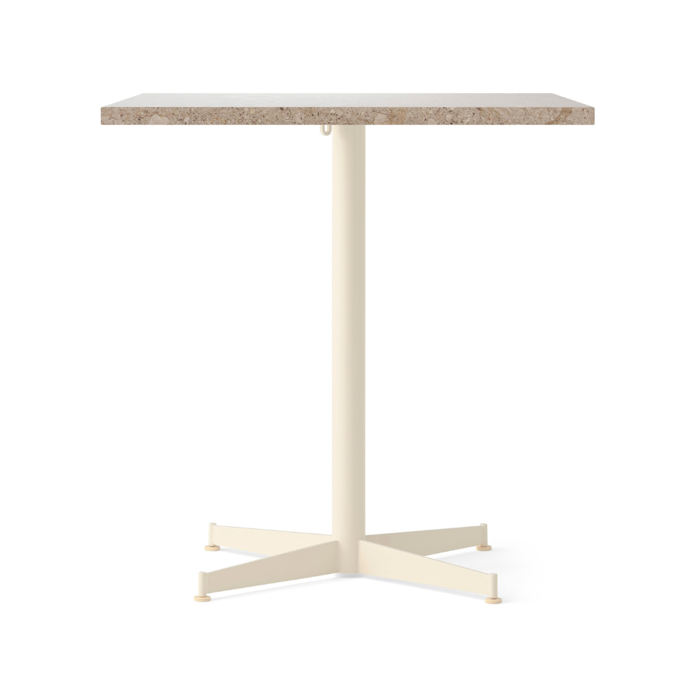 NOOK café table beige stone with cream base