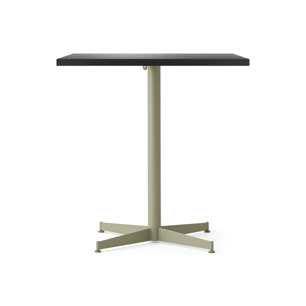 NOOK black coffee table with oak veneer and olive base