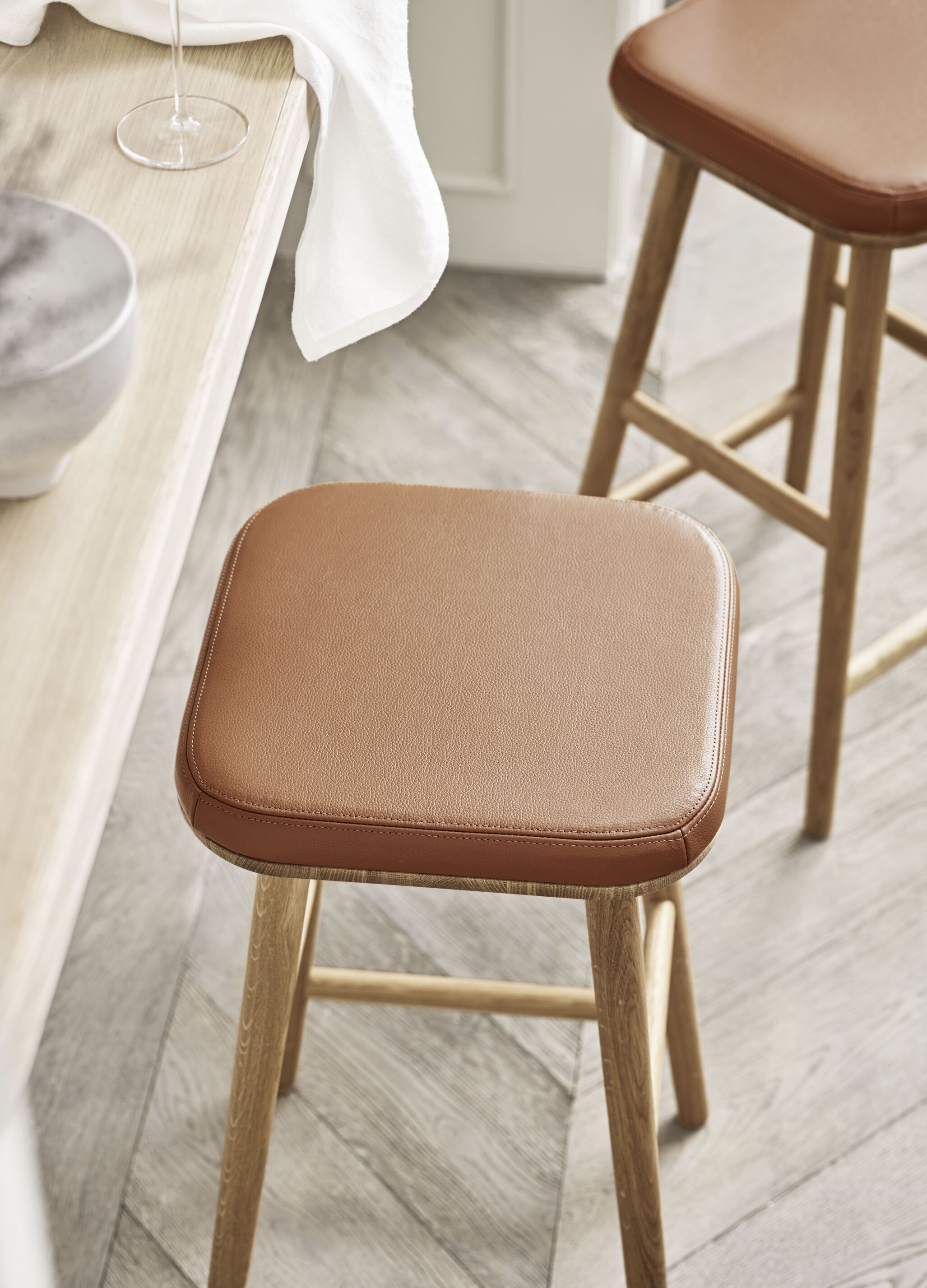 Flor Polstered Hoker Flor Basis Maßnahme Belled Eiche Holz