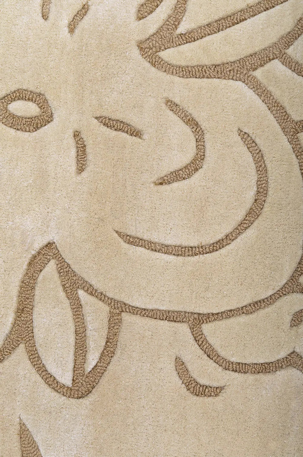 Vloerkleed FLORENCE beige met koffiebruin