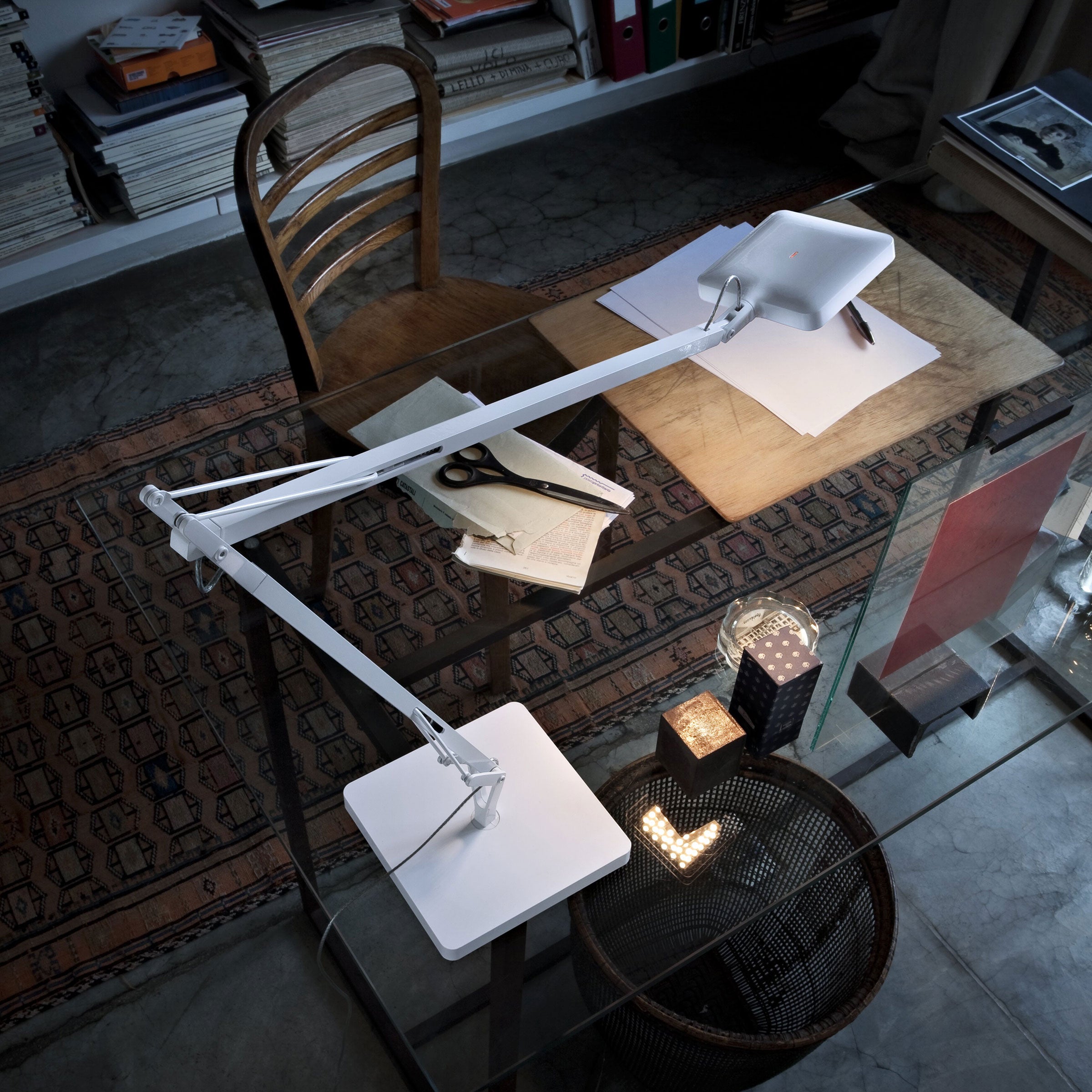 Schreibtischlampe KELVIN LED BASE weiß