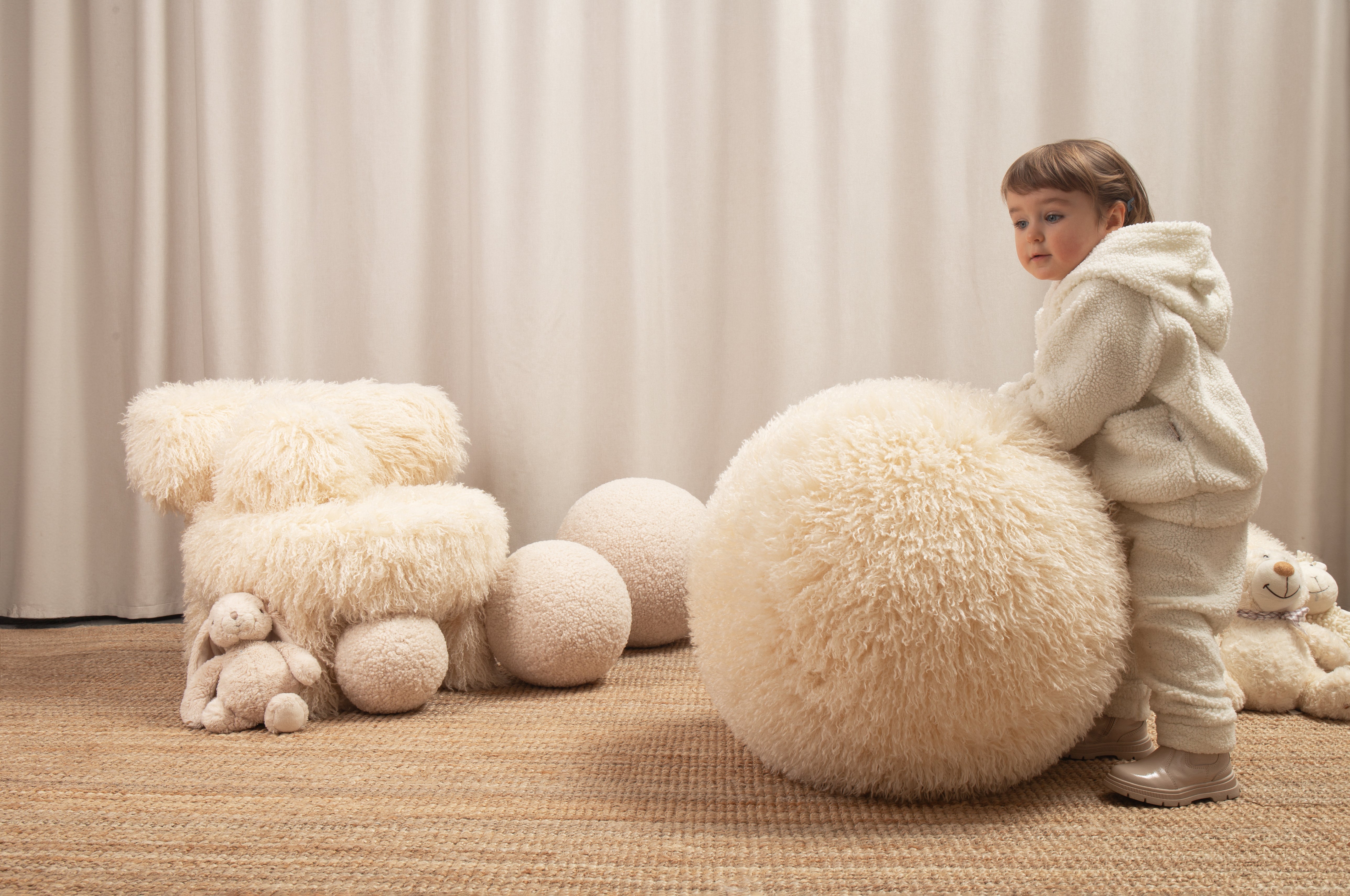 Children's Armchair BABY GROPIUS CS1 - FLUFFY EDITION artificial fur