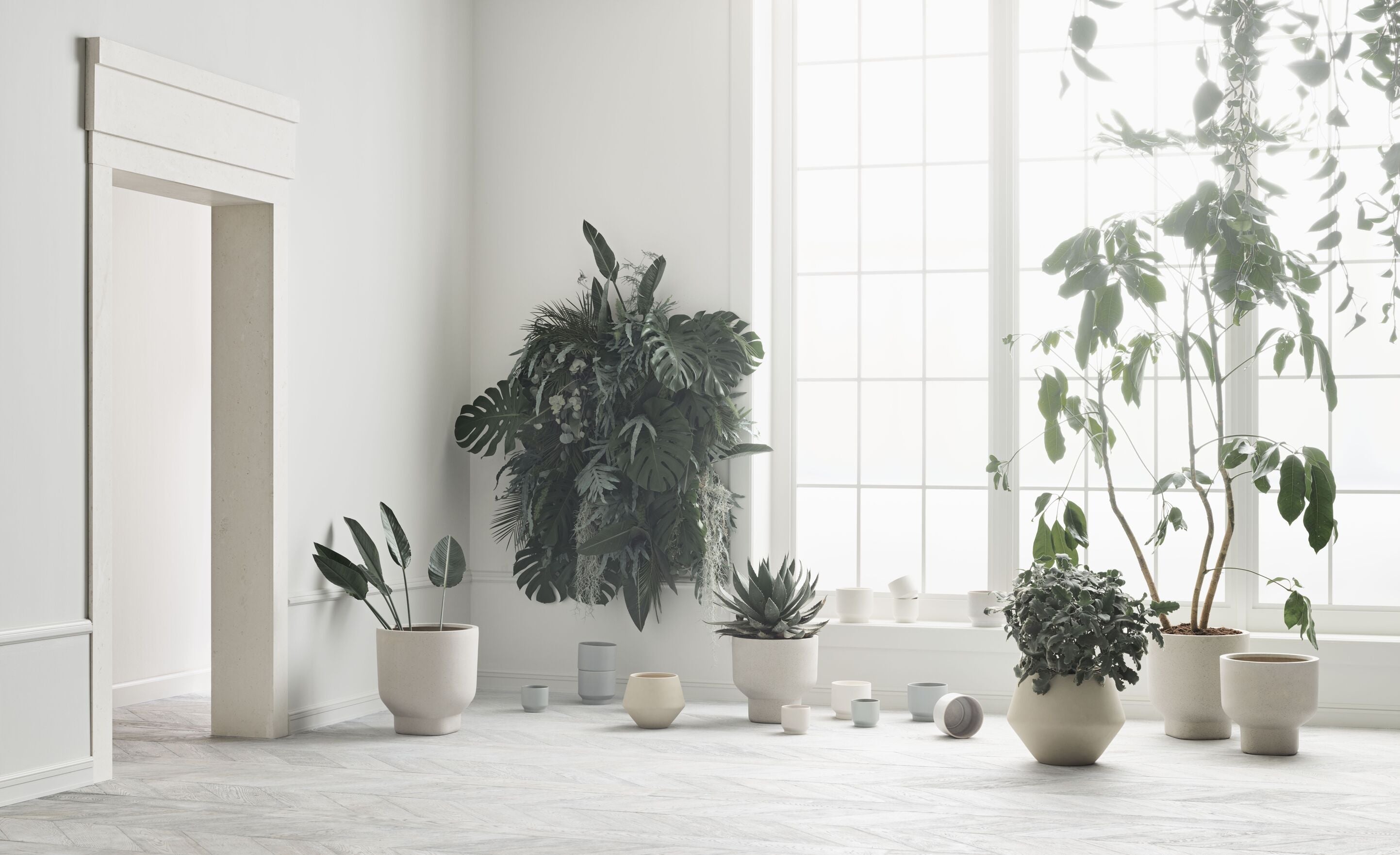 Donica GROVE beżowa ceramika