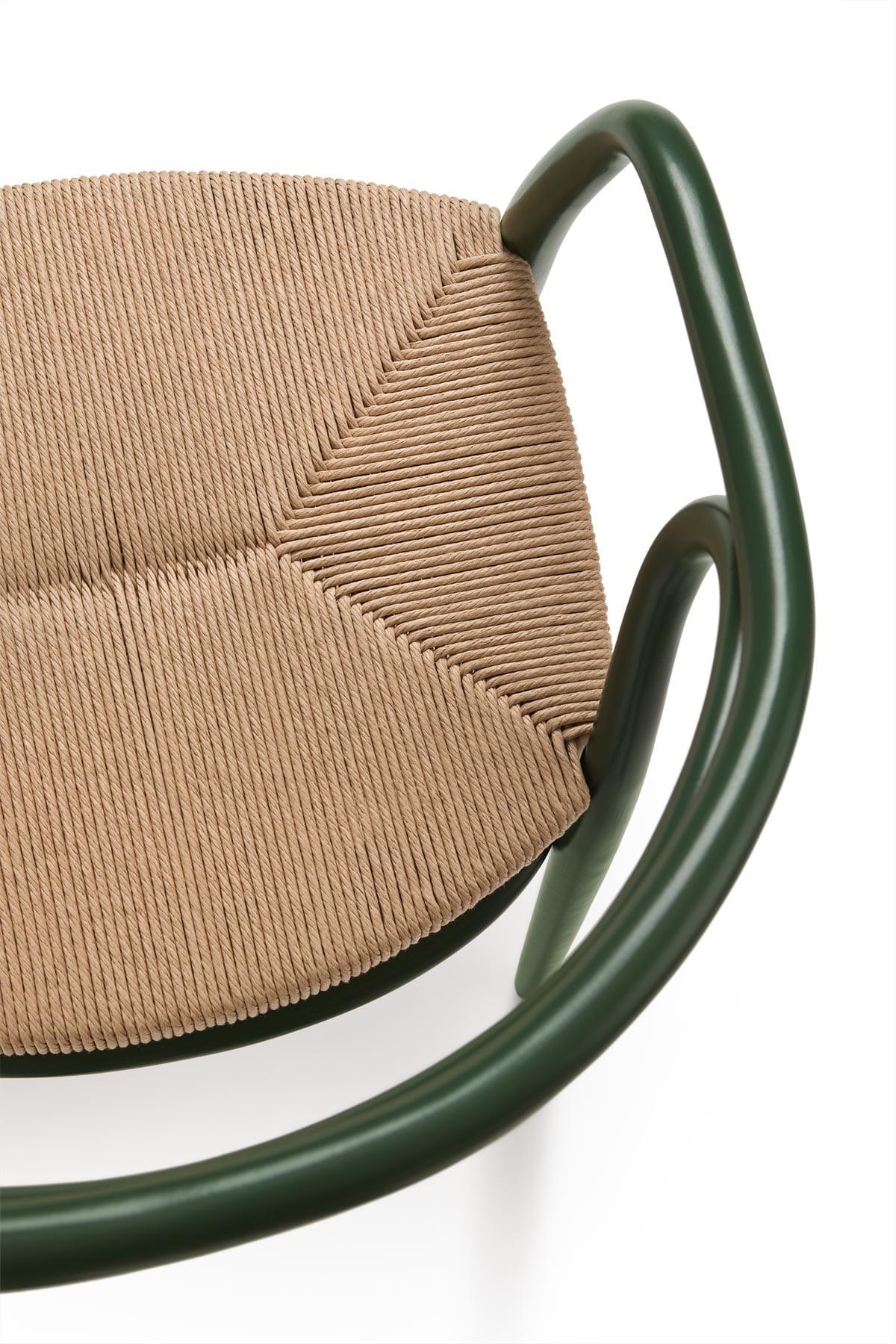 Nodo Corda B-1404 Stuhl Buche Wood mit einem geflochtenen Sitz