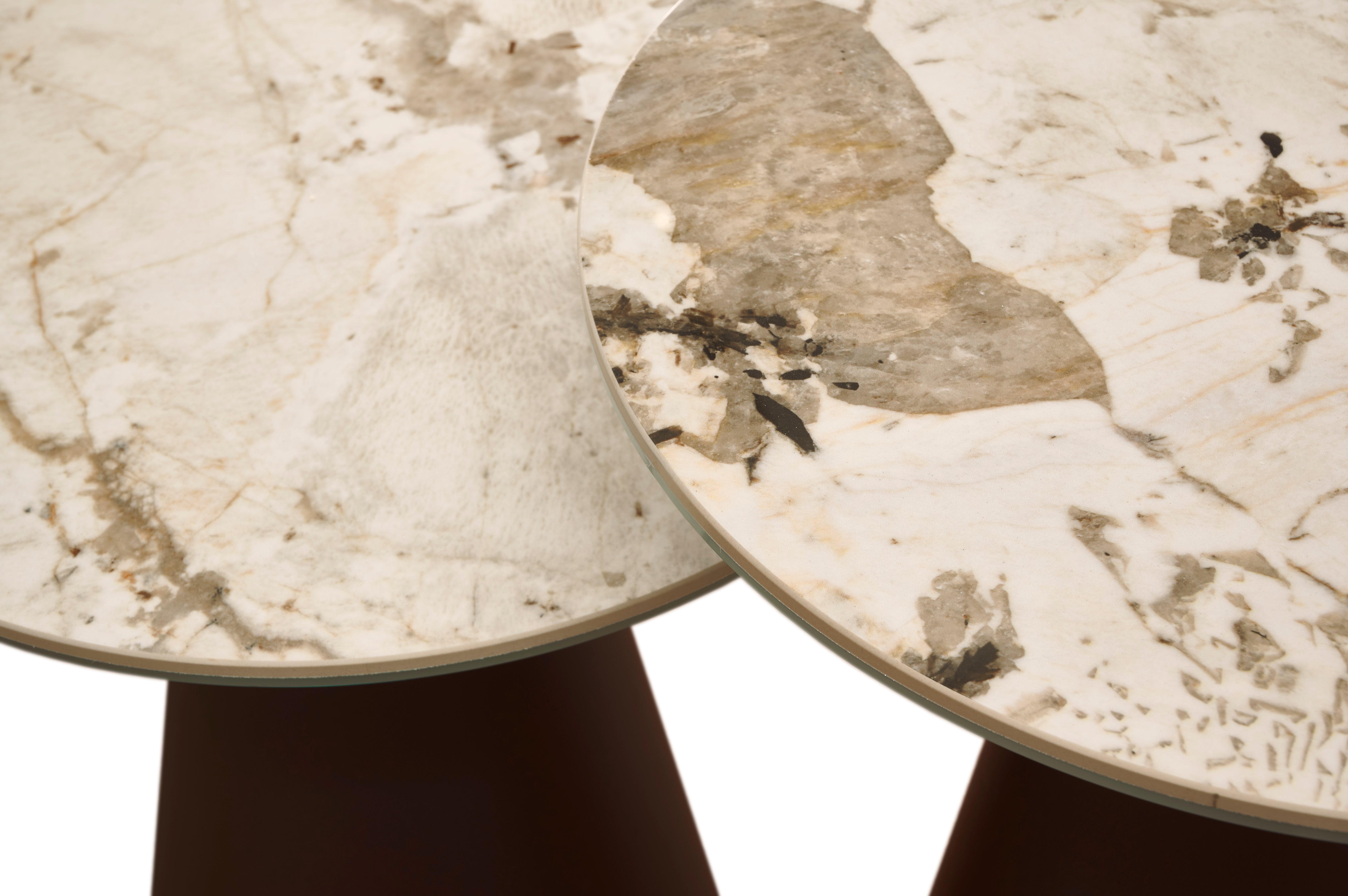 Bruine FUNGHI salontafel van kwartssteen