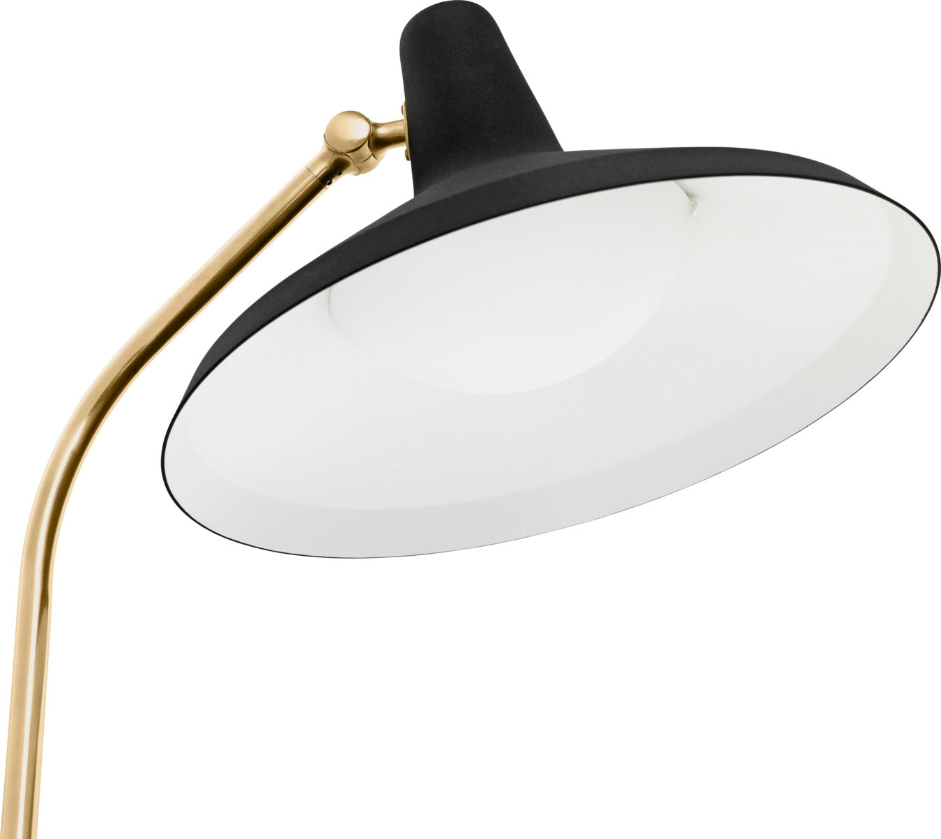 Lampa podłogowa do czytania G-10 mosiężny z czarnym