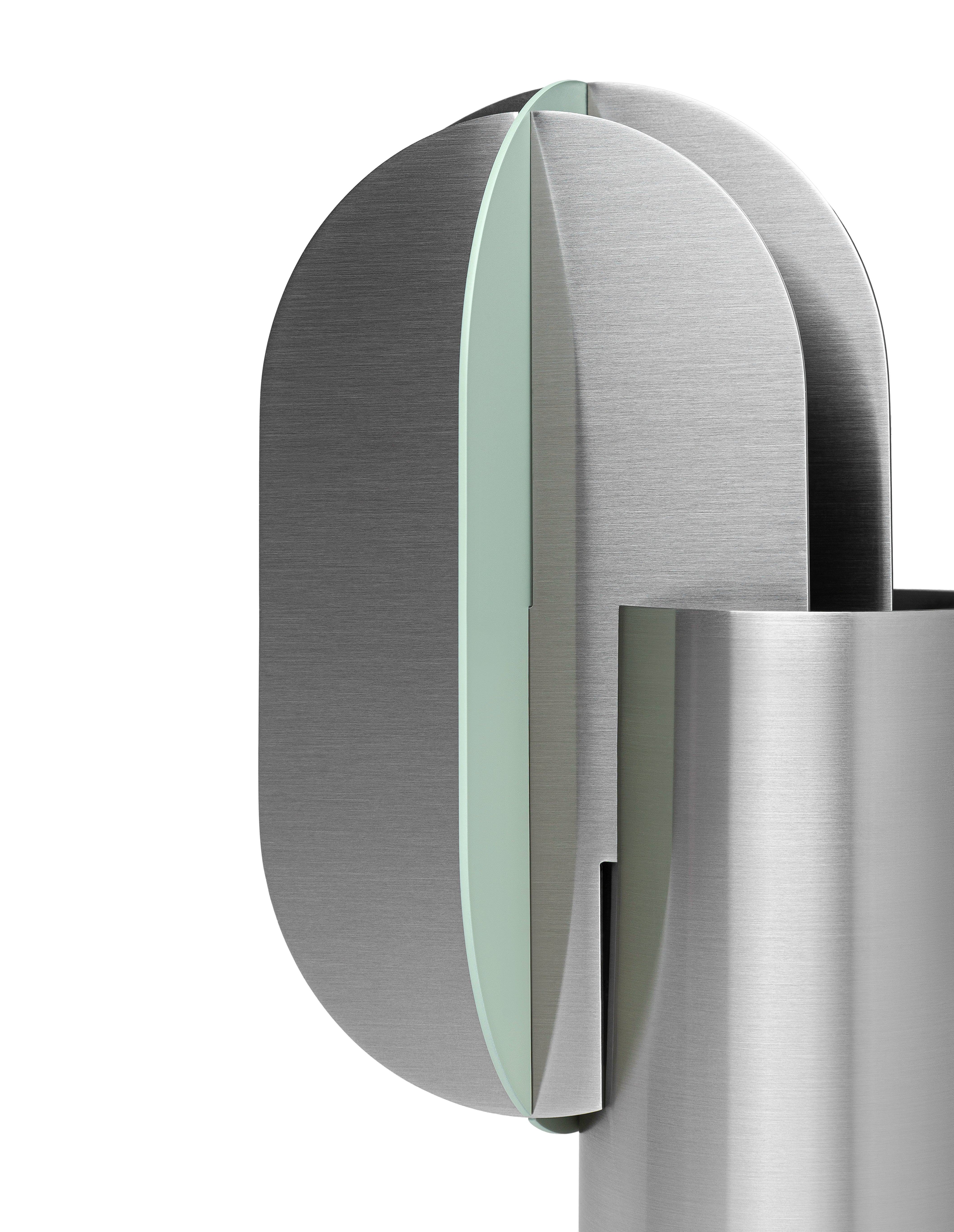 GABO Steel Vase with Green