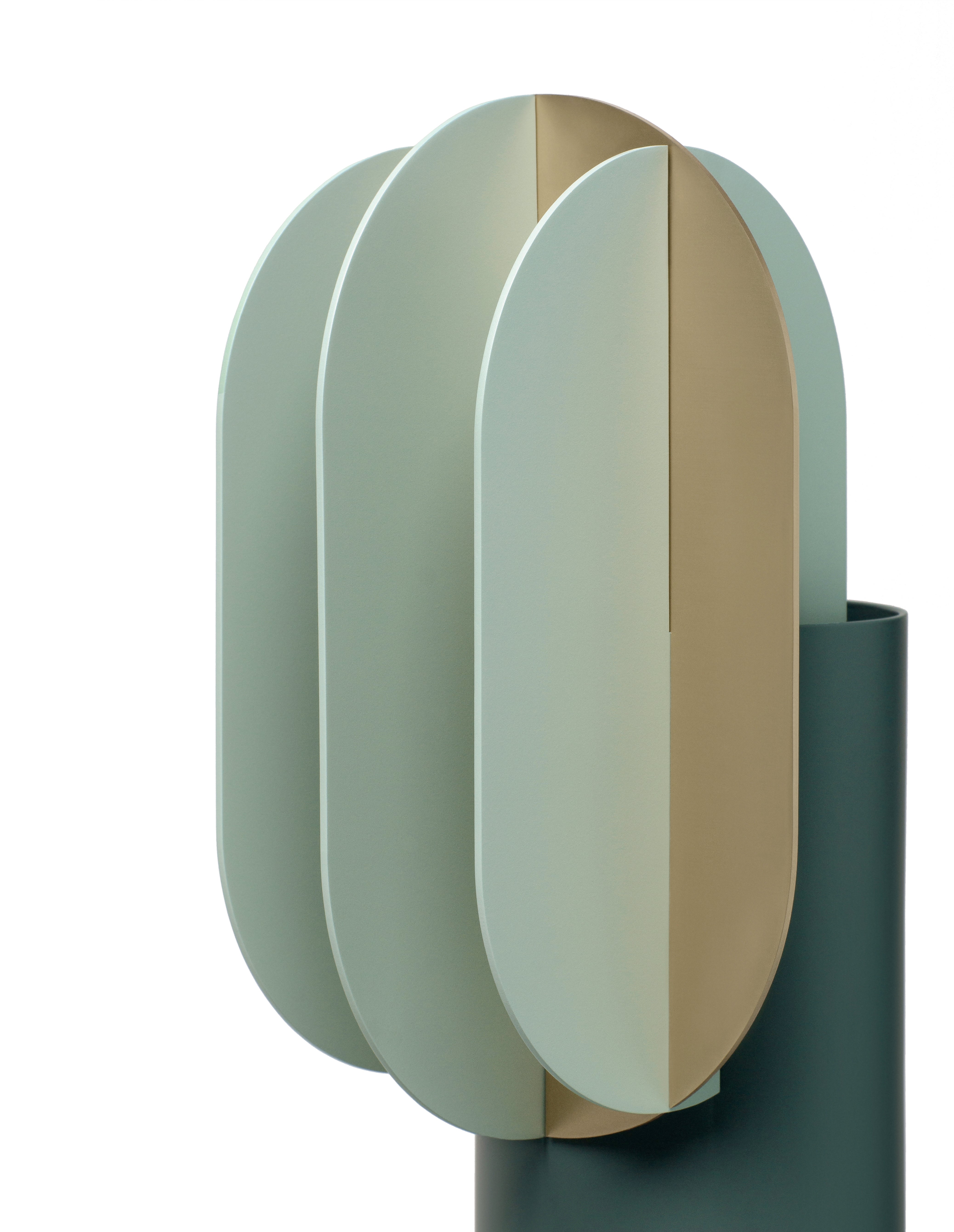 GABO Green Vase with Brass