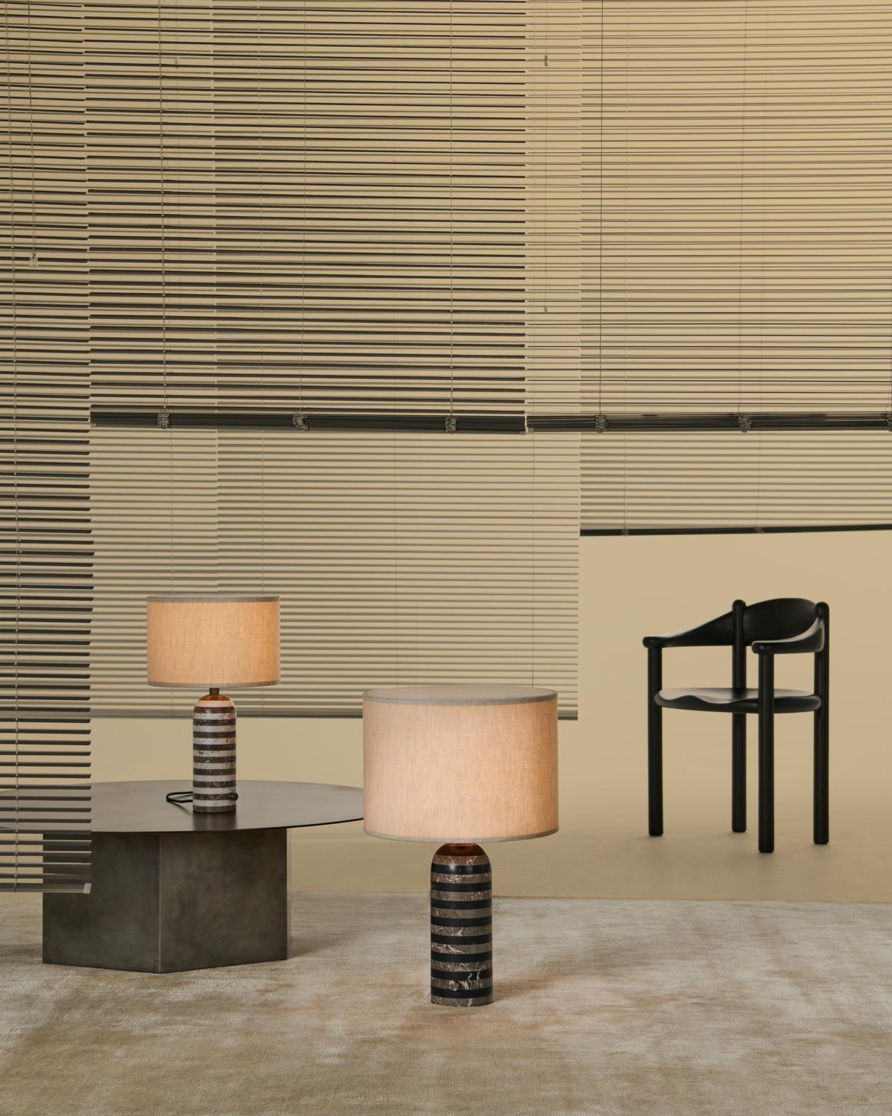 Tafellamp GRAVITY wit met marmer