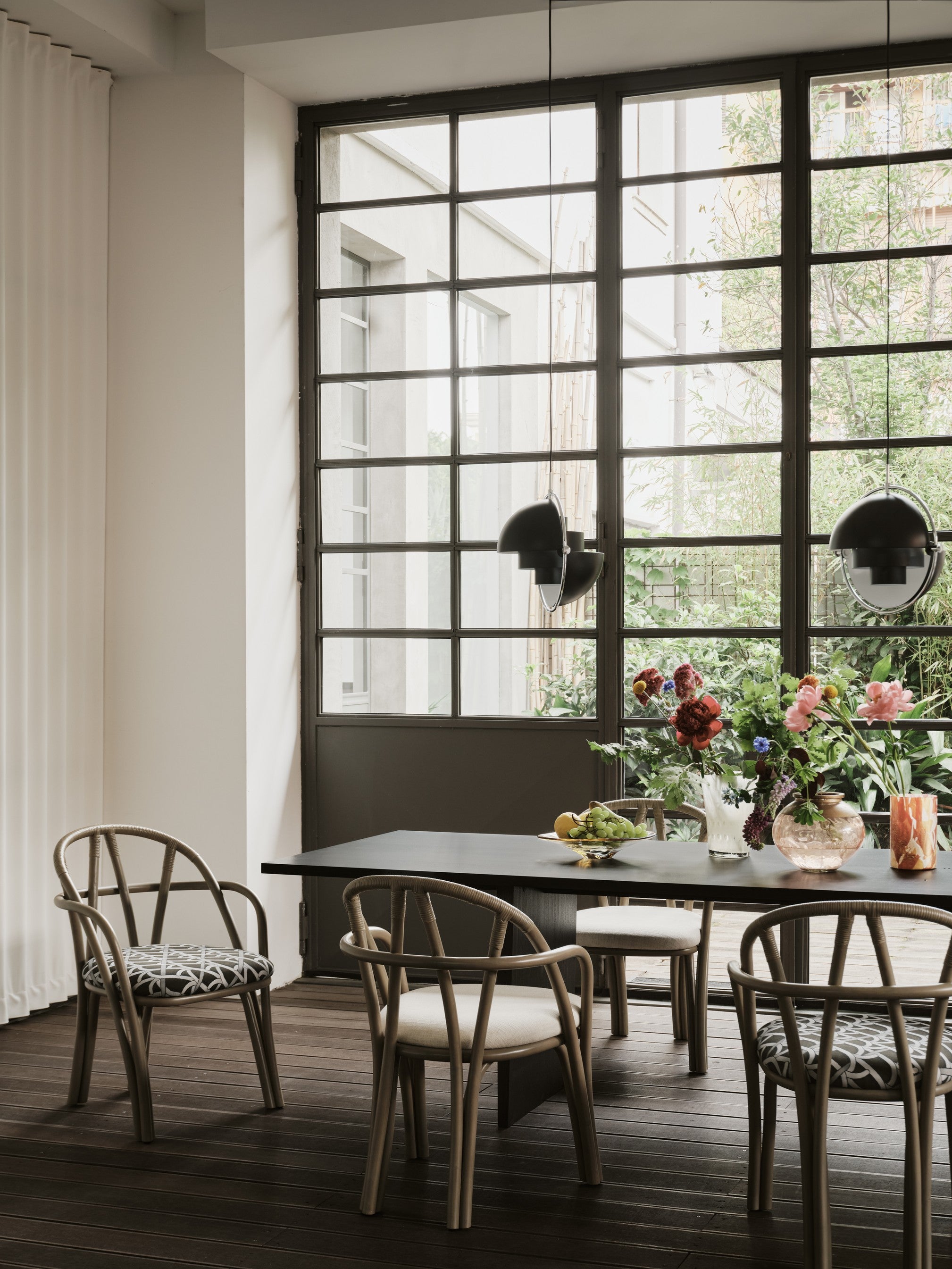 MULTI-LITE blue pendant lamp with brass