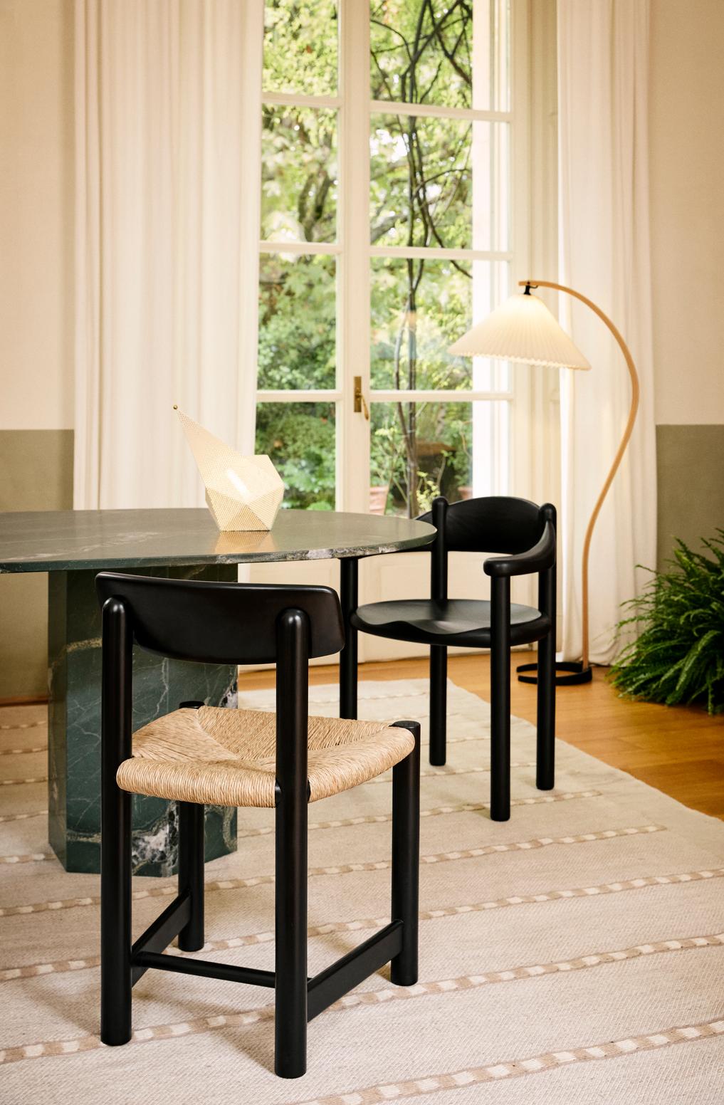 Stuhl mit Armlehnen DAUMILLER schwarz Kiefernholz