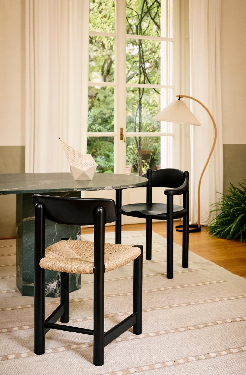 Vloerlamp voor lezen TIMBERLINE eikenhout met witte kap