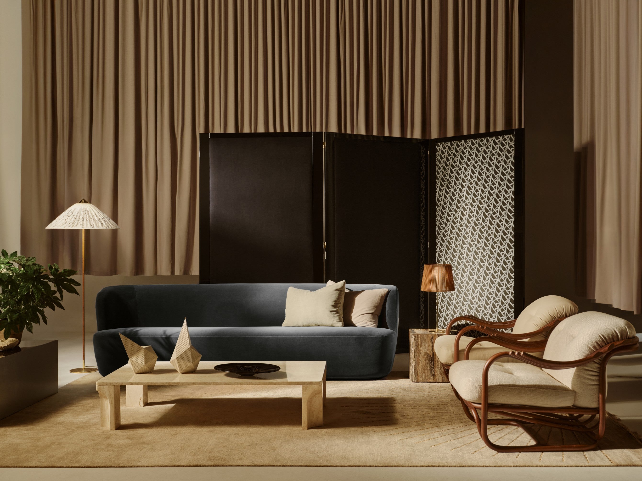 Upholstered POLTRONA TRIA Armchair