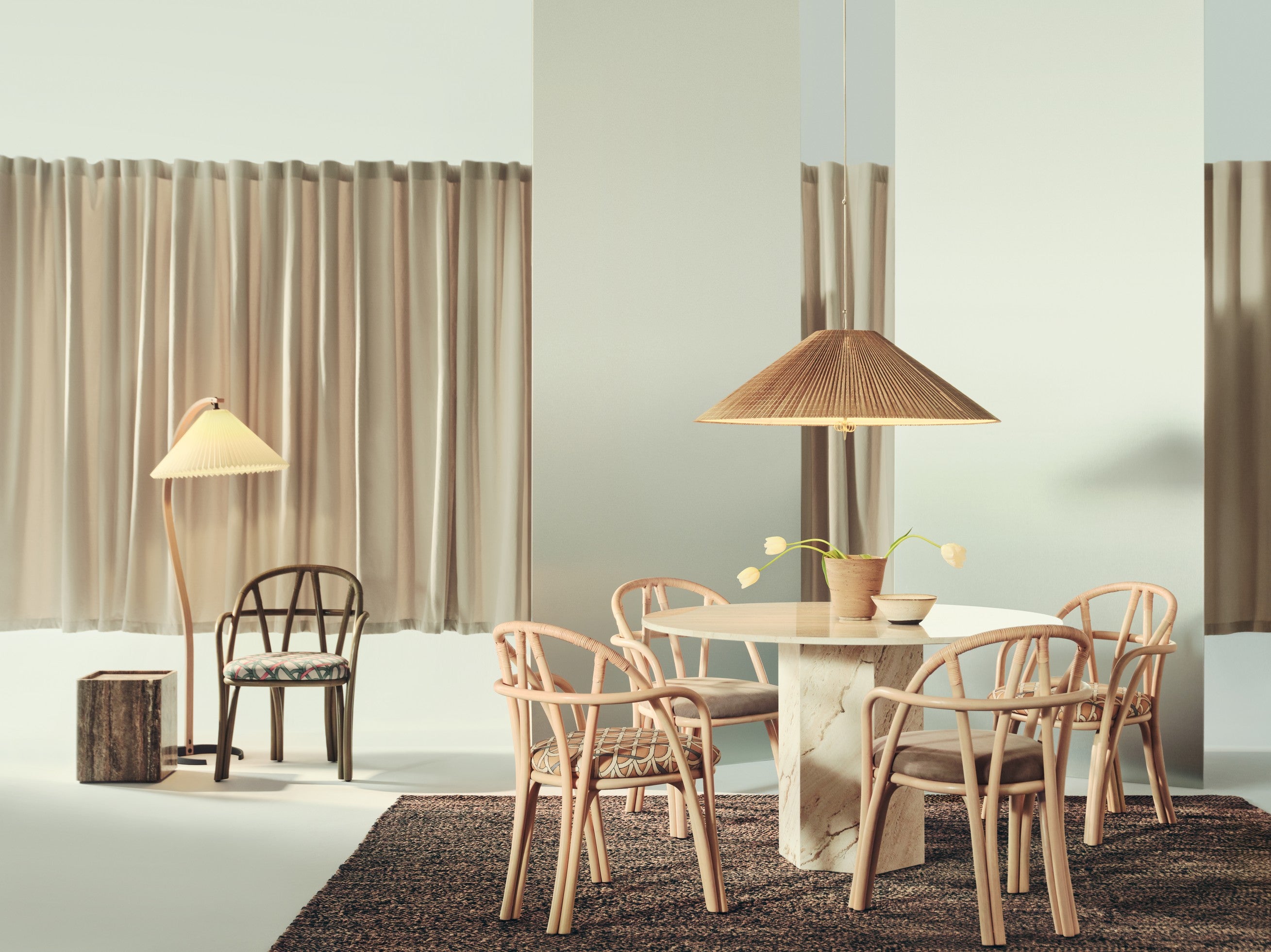 PIETRA Beistelltisch grauer Travertin