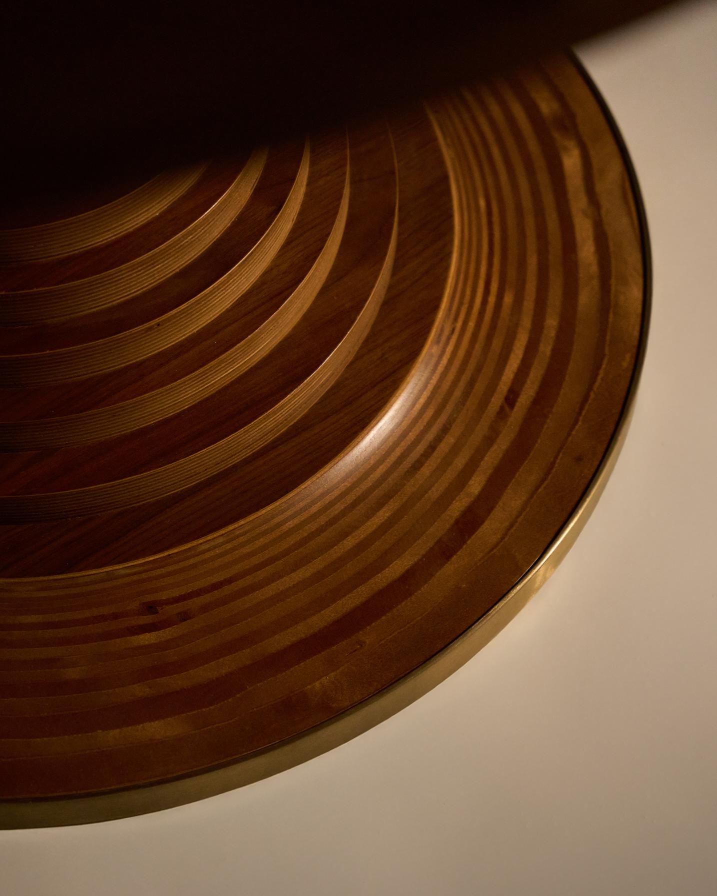 Round table TAVOLO walnut wood