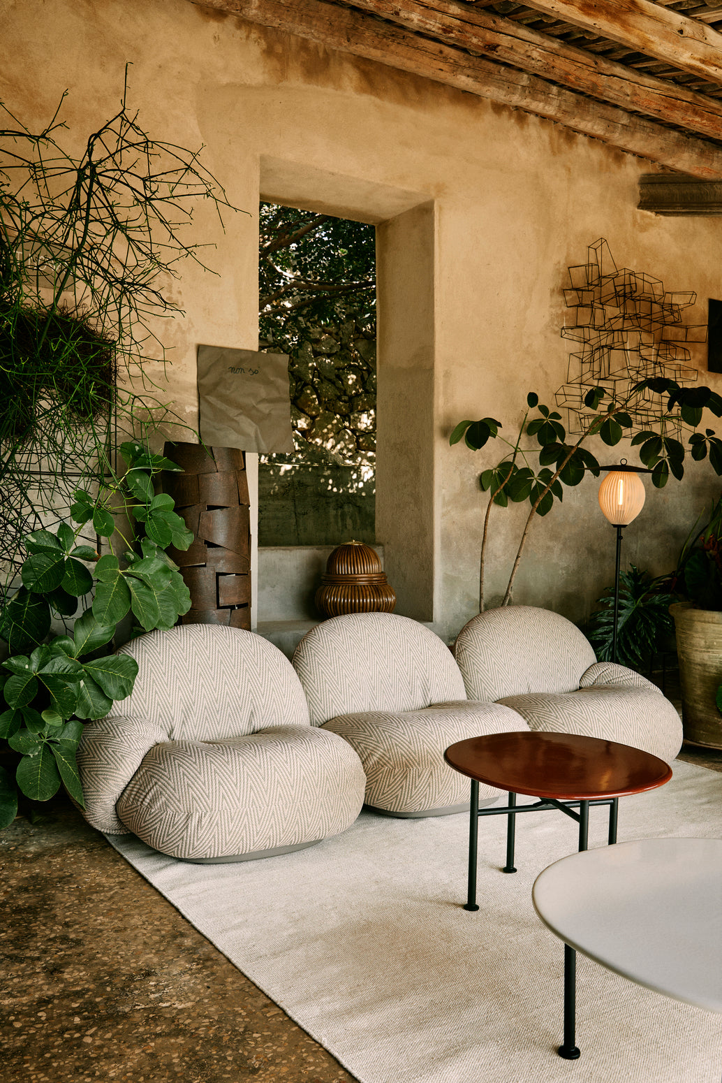 Stolik kawowy CARMEL biała ceramika