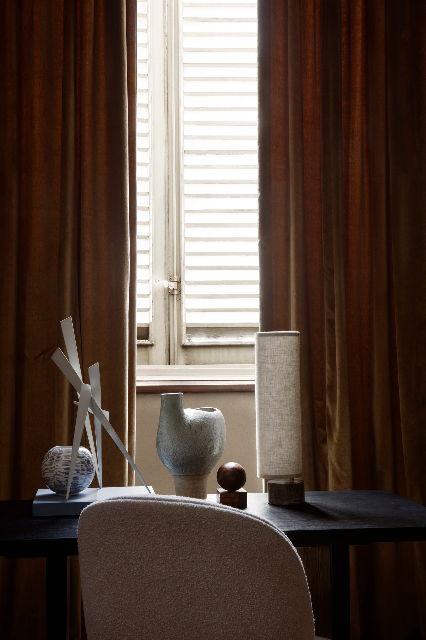 Tischlampe UNBOUND grauer Marmor