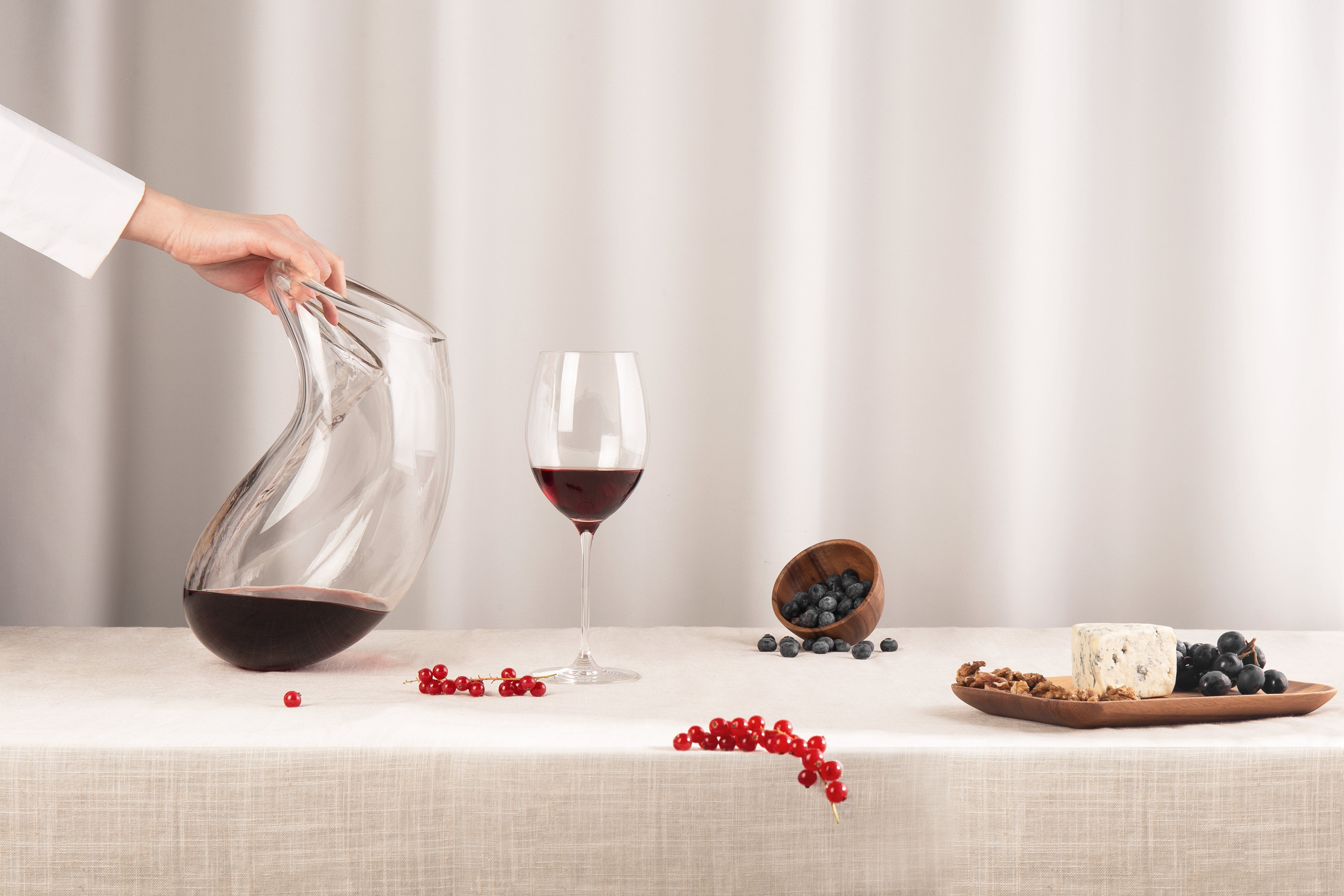 GUTTA BOON vase glass with black