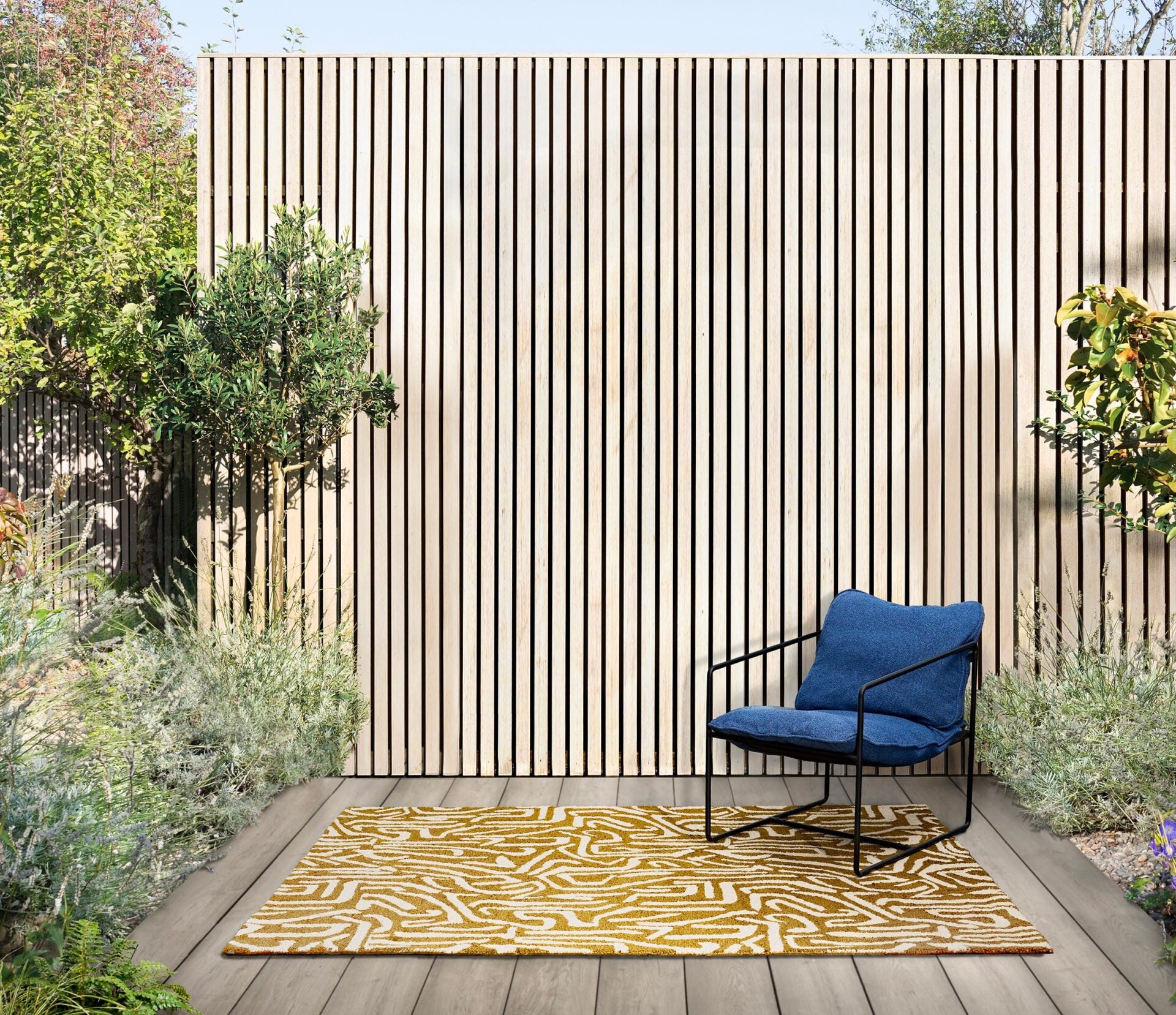 Outdoor rug Melodic Chreen-brown