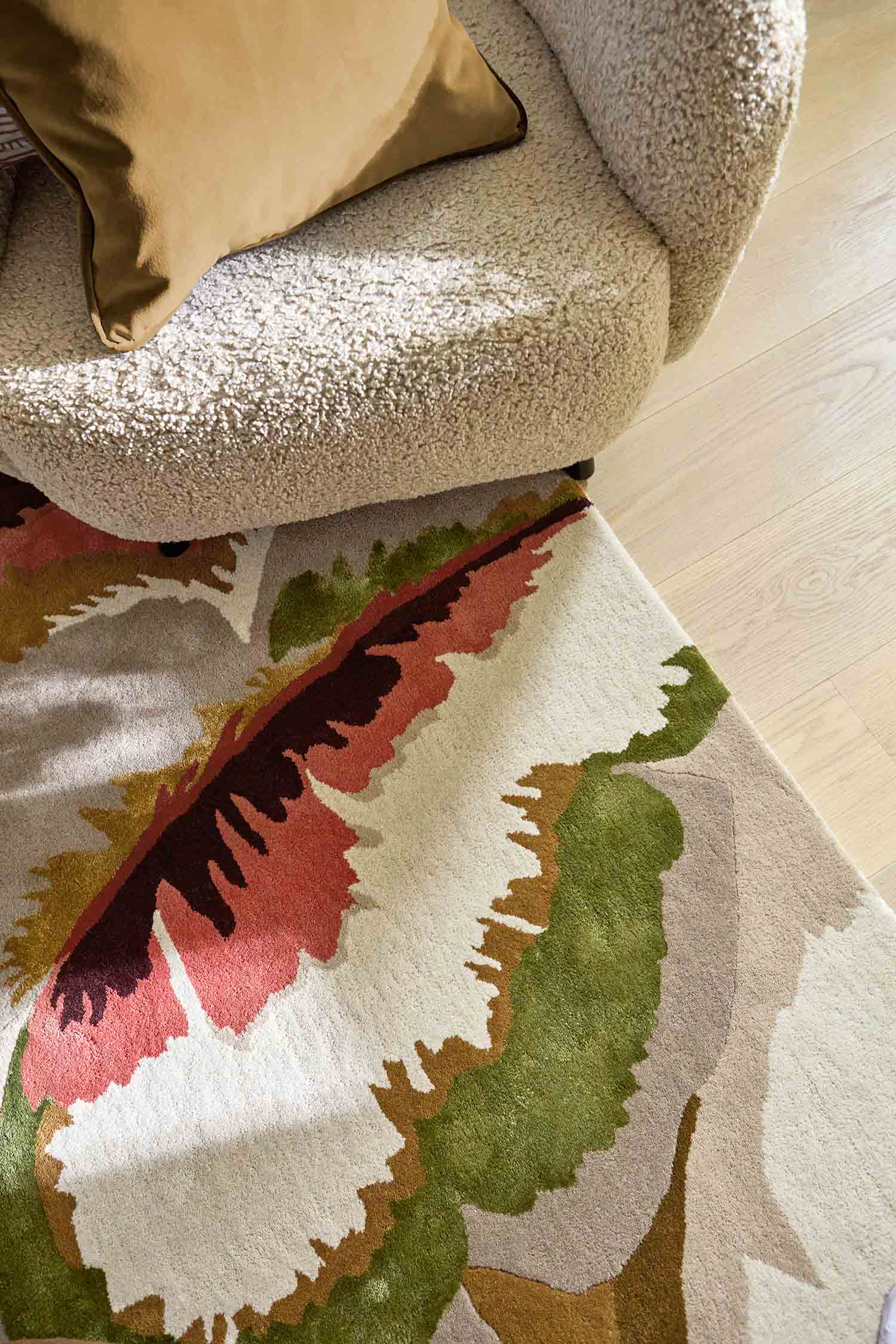 Calathea rug Amber Brazilian Rosewood beige-brown