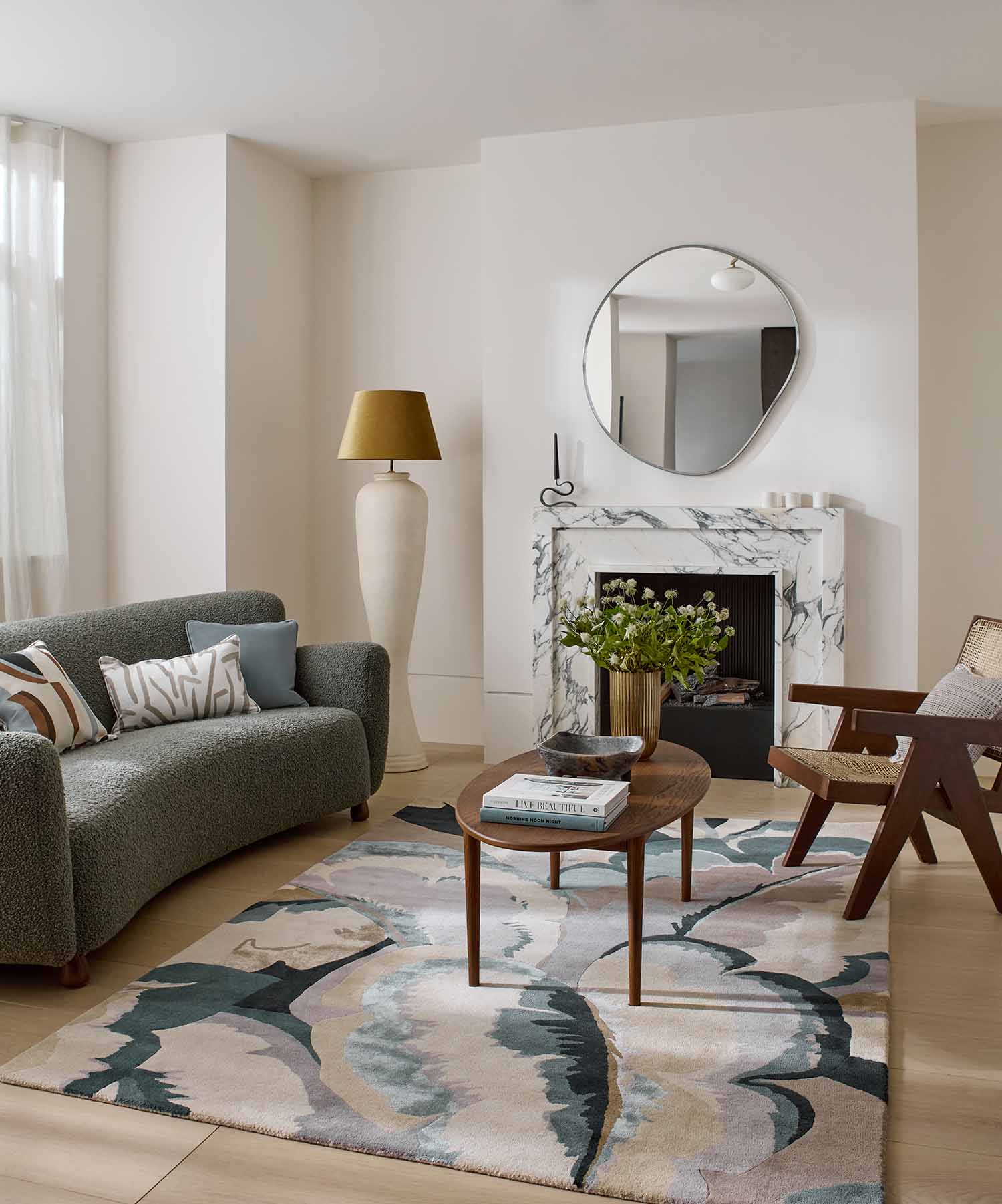 CALATHEA SHIITAKE WILDWATER Teppich grau-beige