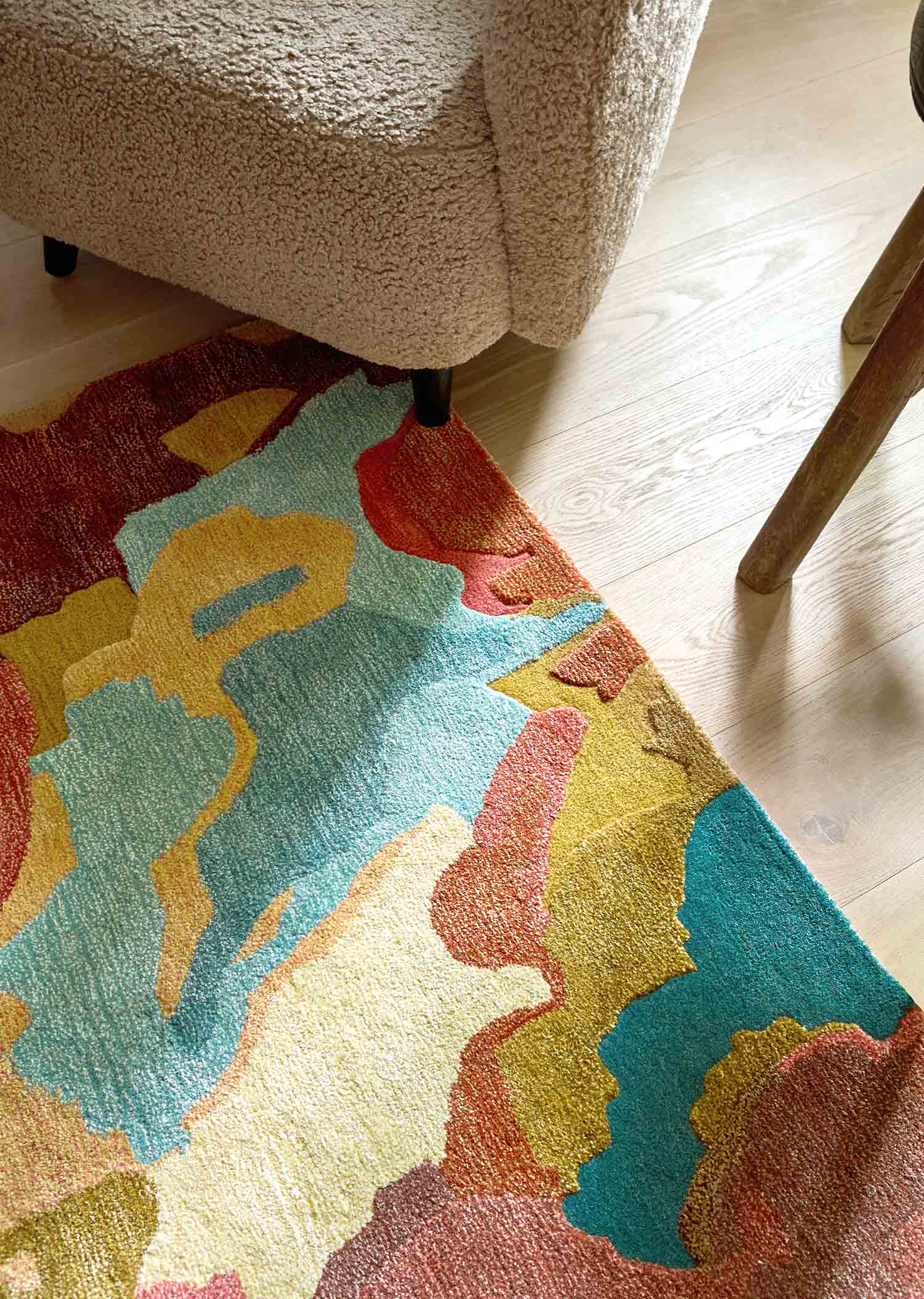 Rosewood Forest rug Huckleberry brown-borde