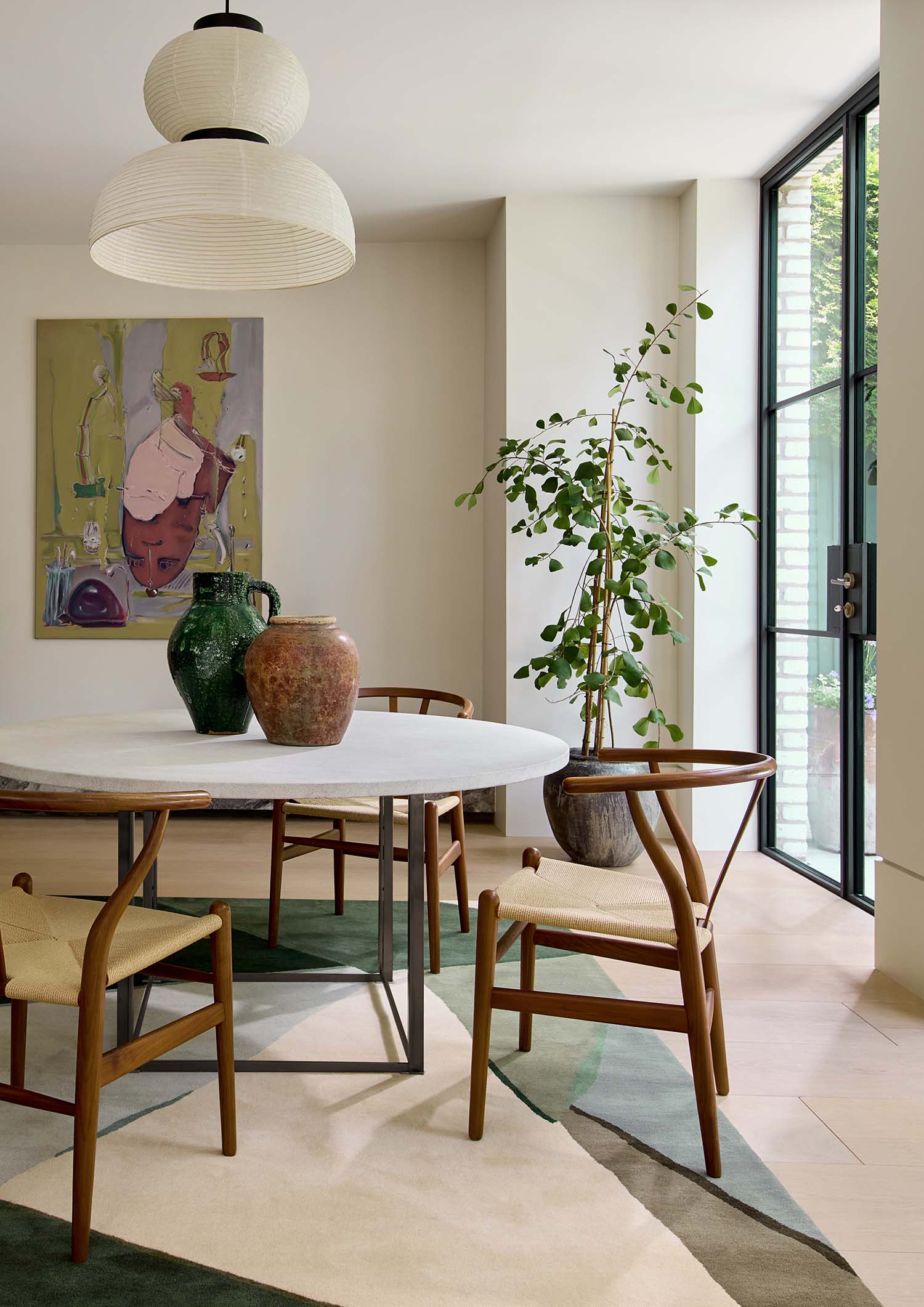 Vloerkleed SUMI REFLECT FERN PISTACHIO beige-groen