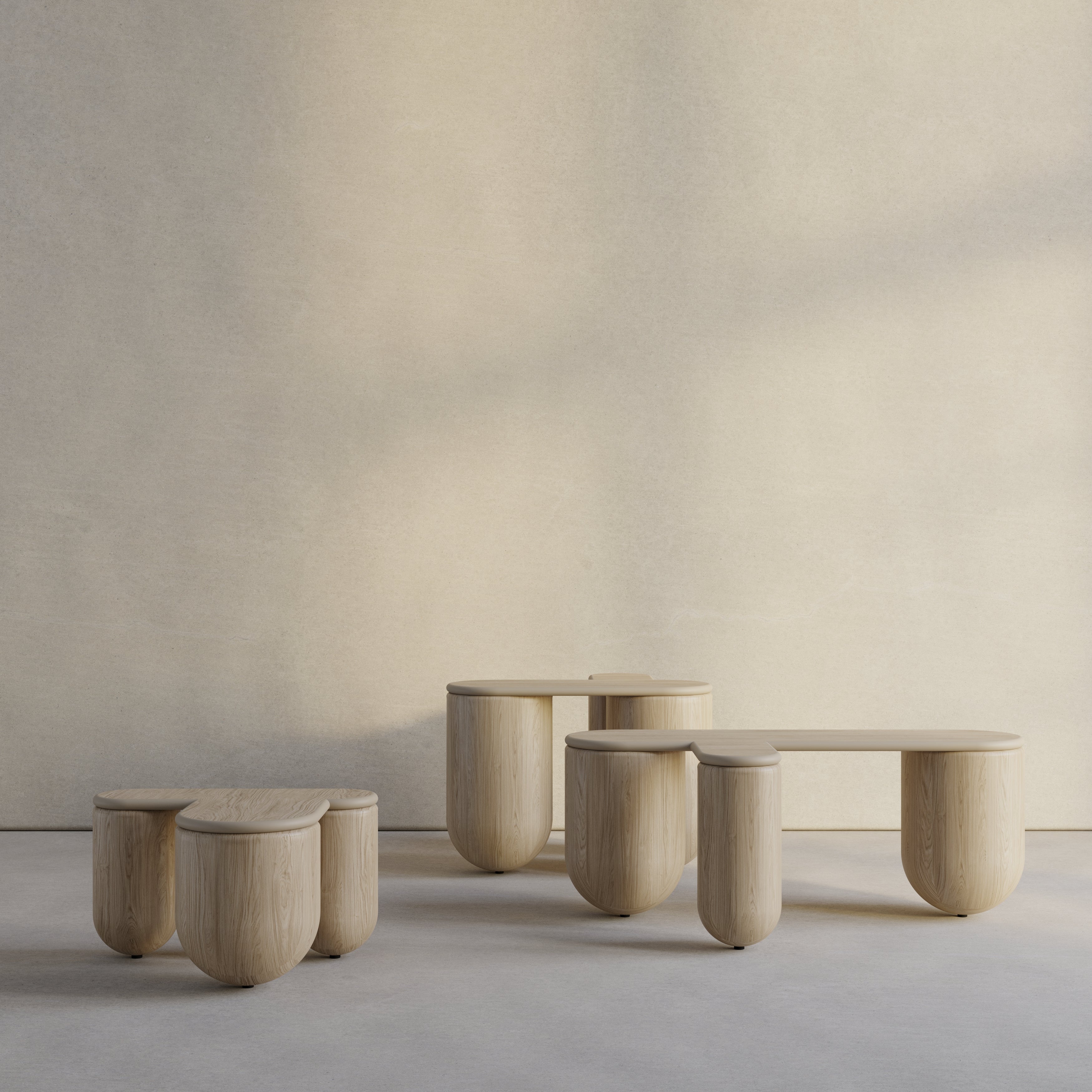 Kaffeetisch HELLO 3 aus Eschenholz