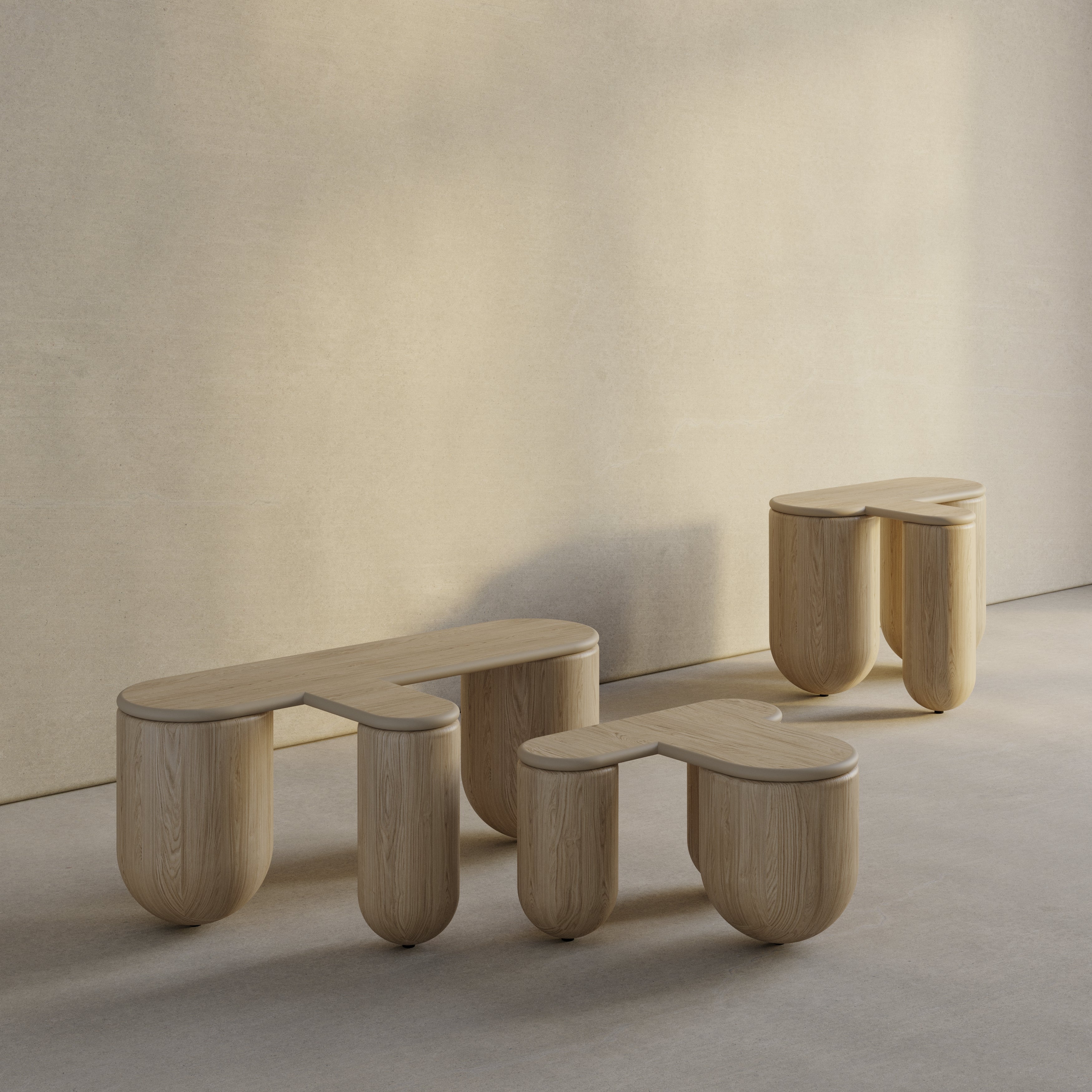 Kaffeetisch HELLO 3 aus Eschenholz