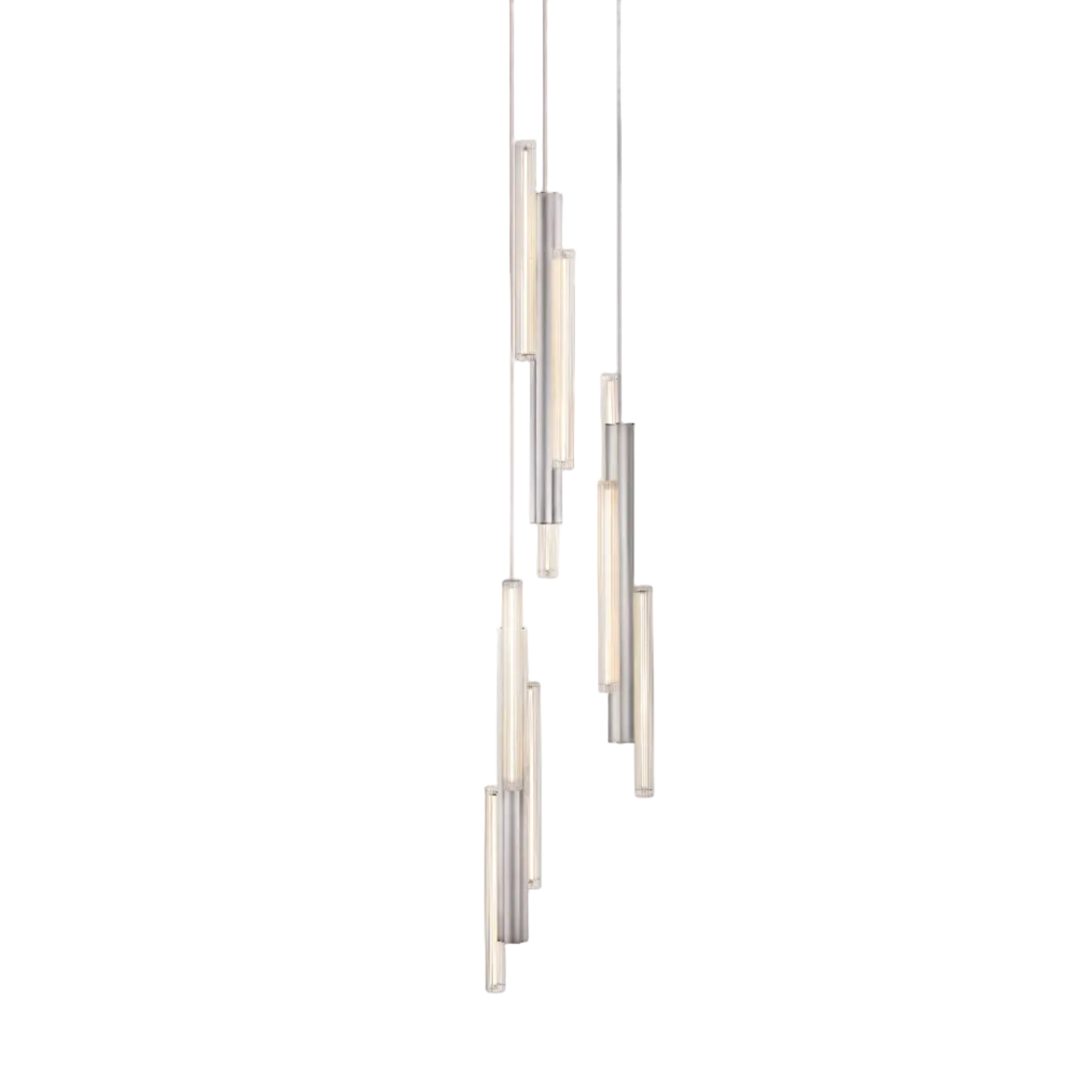 Hanglamp 3-punts HAIL geborsteld zilver