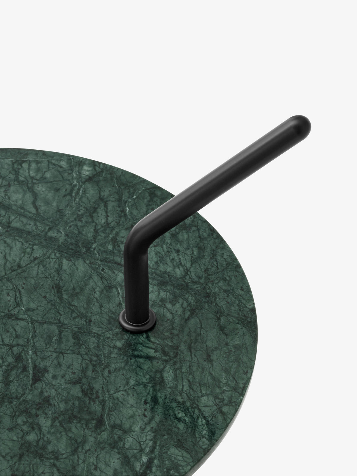 Bijzettafel HALTEN SH9 met een groene marmeren blad en een zwarte basis