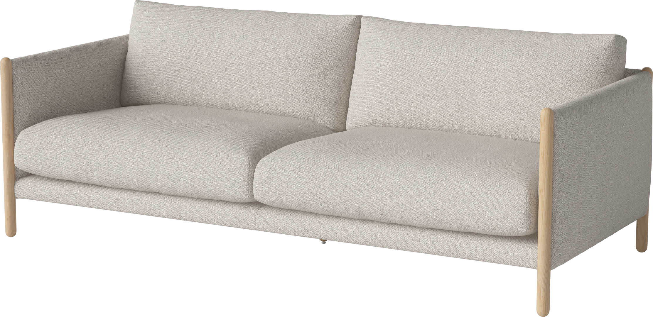 Sofa 2,5-zits HAYDEN met gebleekte basis